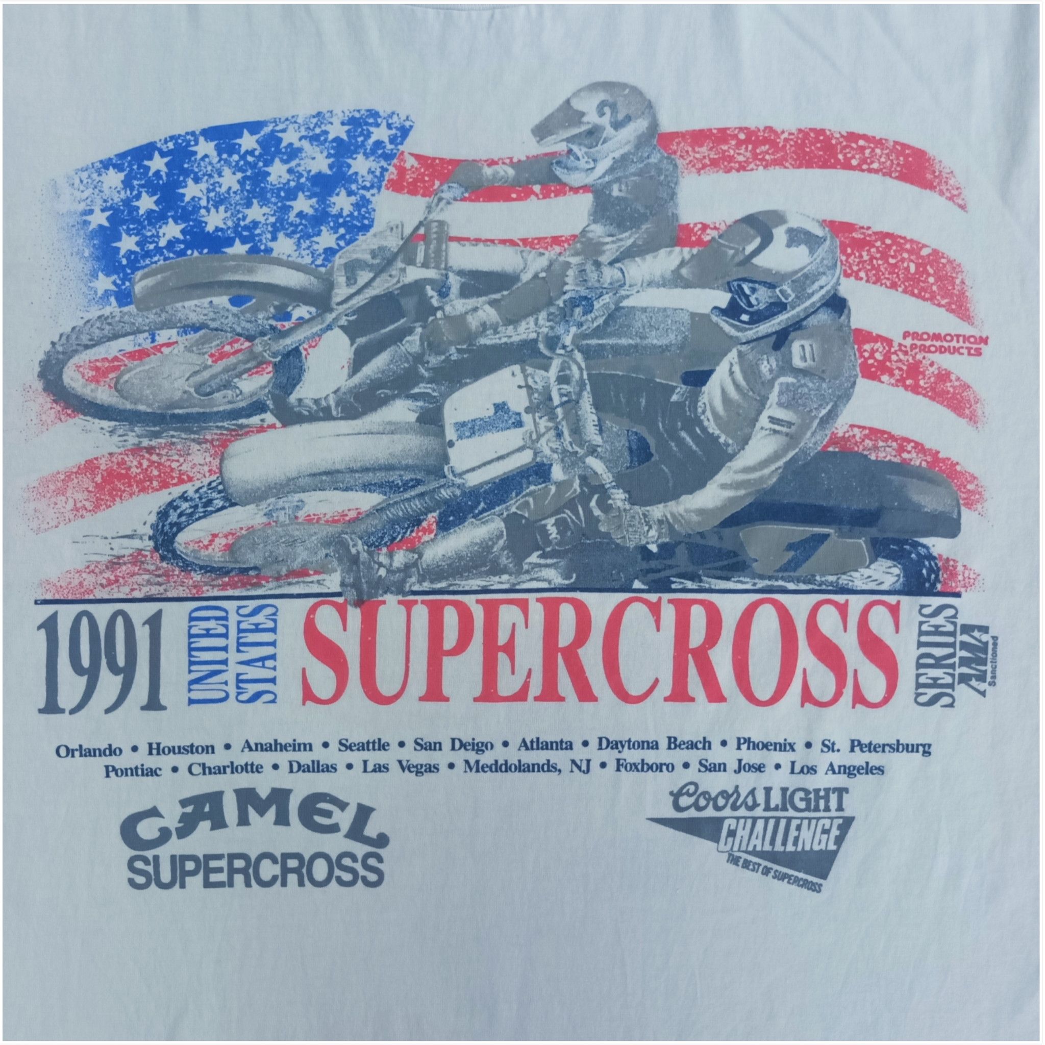 Camel Vintage t shirt vintage90s CAMEL Supercross 1991 Size "XL" Size US XL / EU 56 / 4 - 8 Thumbnail