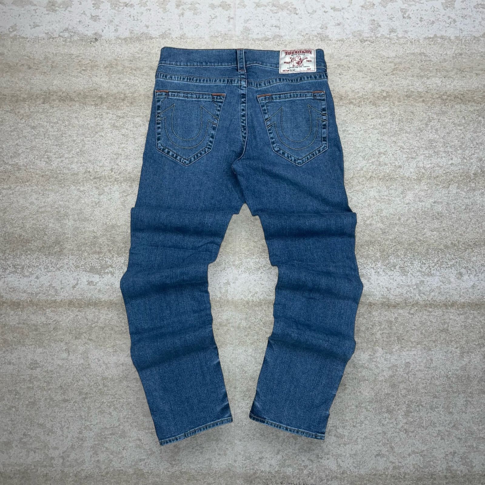 image of Crazy Vintage 90's True Religion Jeans Slim Fit Skater in Blue, Men's (Size 33)