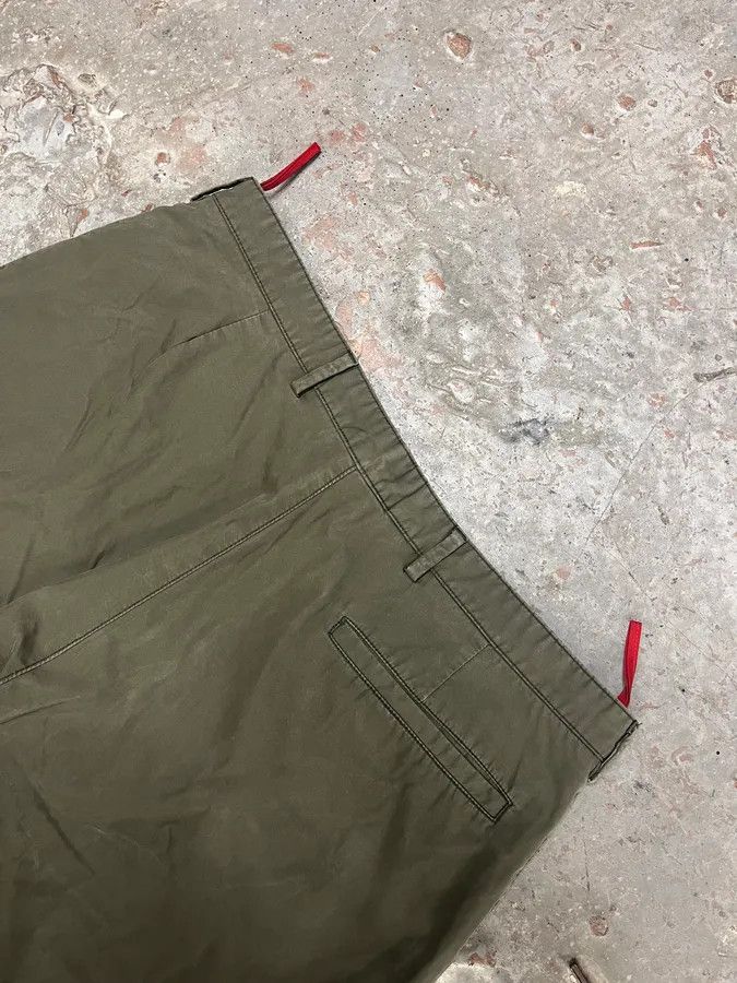 Prada × Vintage 2000s Prada Olive Linea Rossa Pants Size US 33 - 8 Thumbnail