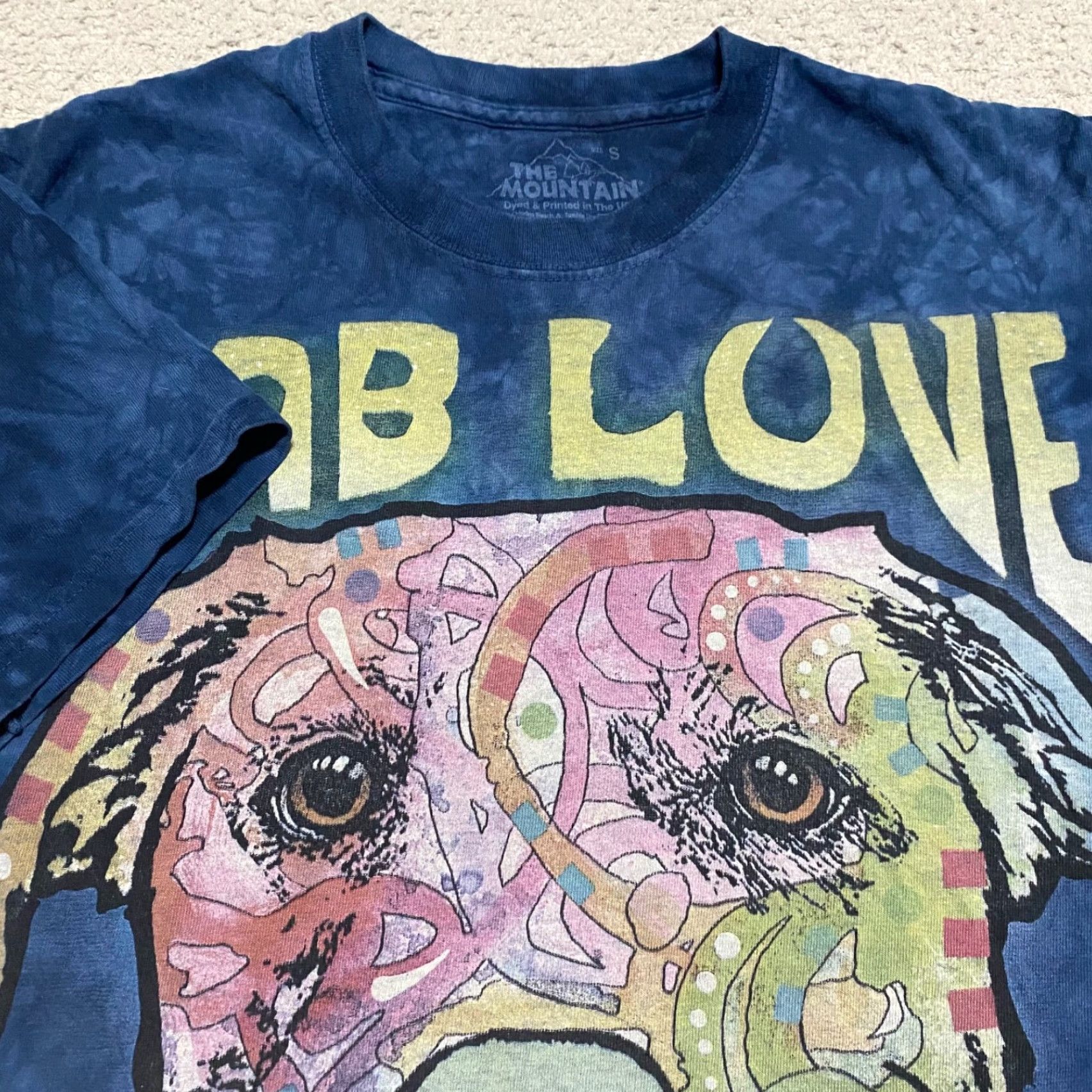 The Mountain The Mountain Mens T-Shirt Small Blue Tie-Dye Dog Lab Love Crew Neck 100% Cotton Shirt Mens Small Blue Tie-Dye Dog Lab Love Animals 90s Hippie Style Size US S / EU 44-46 / 1 - 4 Thumbnail