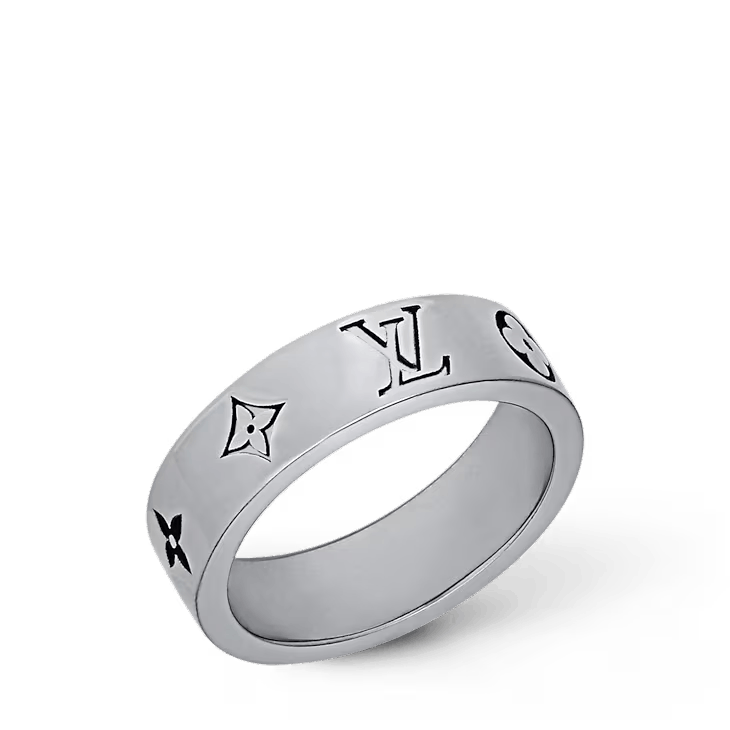 Louis Vuitton LV Mosaic Thin Ring - L Size ONE SIZE - 3 Thumbnail
