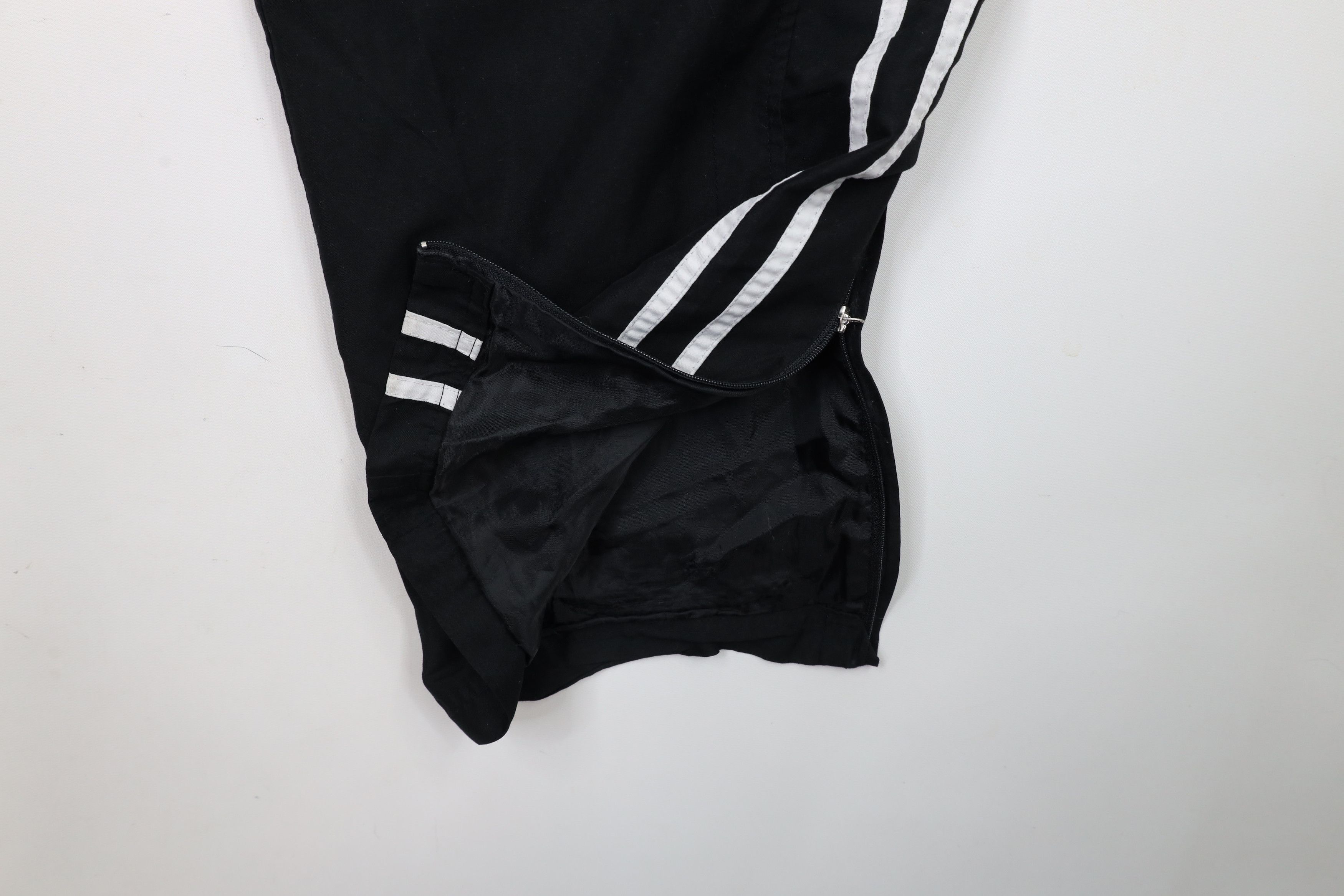 Vintage Vintage 90s Streetwear Striped Lined Wide Leg Pants Black Size US 36 / EU 52 - 5 Thumbnail