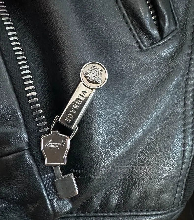 Versace Versace Genuine leather motorcycle short jacket jacket Size US S / EU 44-46 / 1 - 5 Thumbnail