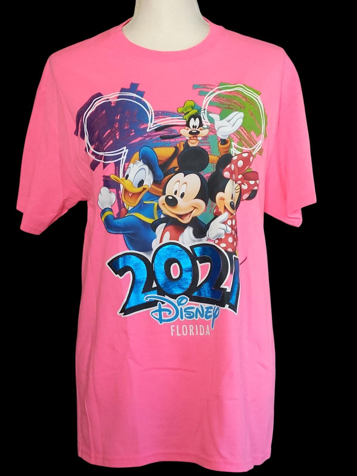 Disney 2021 Disney Florida Pink Graphic T-Shirt with Classic Mickey Size ONE SIZE - 3 Thumbnail