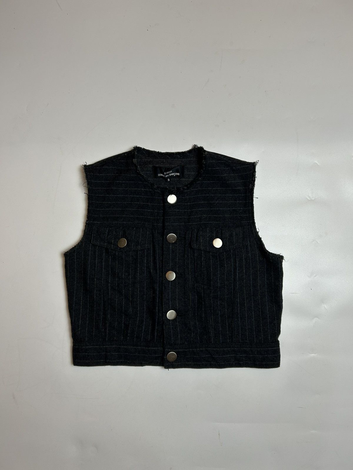 Comme des Garcons × Designer × Japanese Brand COMME DES GARCONS BUTTON UP VEST Size S / US 4 / IT 40 - 1 Thumbnail