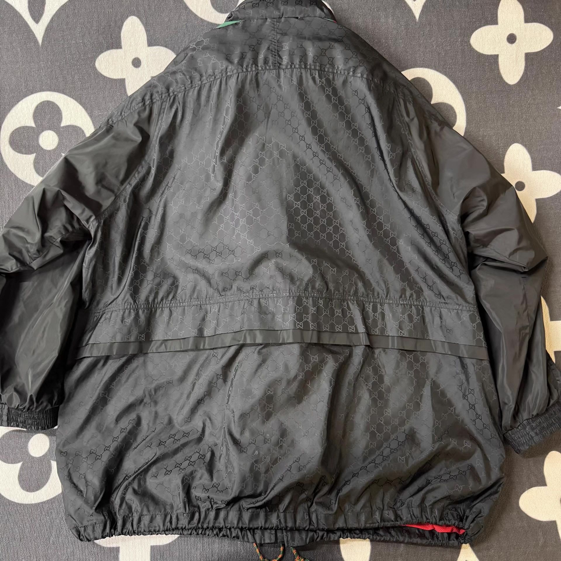 Gucci GUCCI Black All-Over Print Hooded Jacket Q10 Size US XL / EU 56 / 4 - 2 Thumbnail