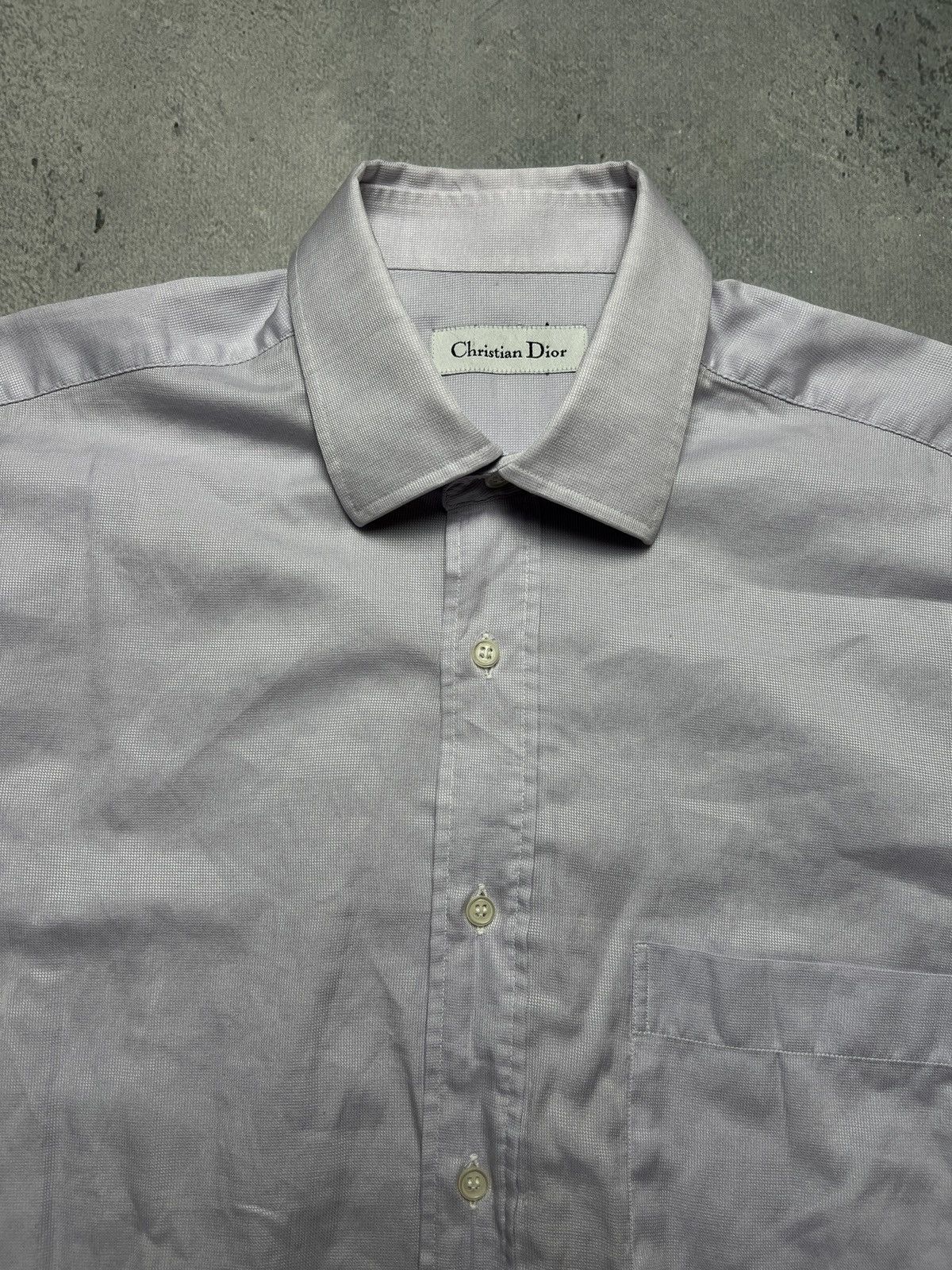 Dior Vintage 90s Christian Dior Italy Button Up Shirt Lux 15 1/2 Size US L / EU 52-54 / 3 - 8 Thumbnail