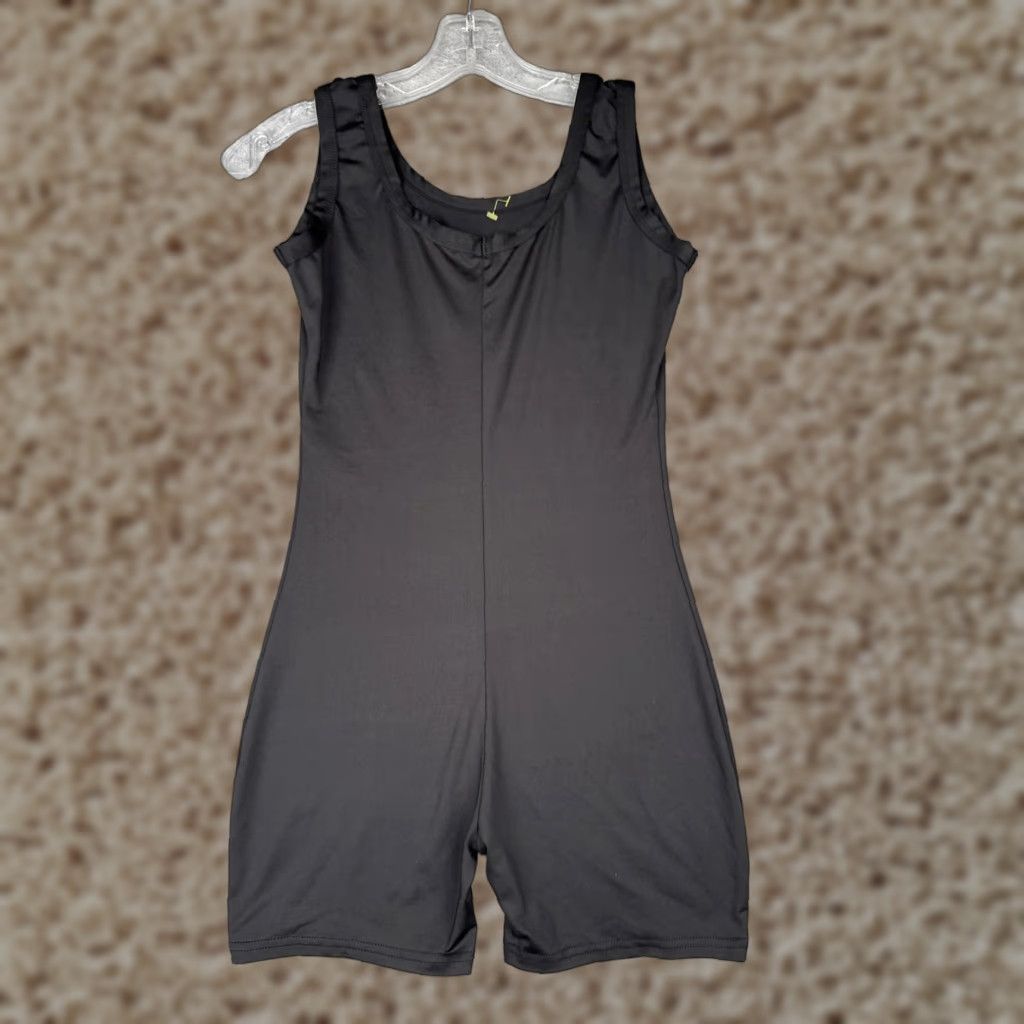 Vintage Shapewear Bodysuit Womens XS Black Sleeveless One Piece Jumpsuit Activewear Size XS / US 0-2 / IT 36-38 - 1 Thumbnail