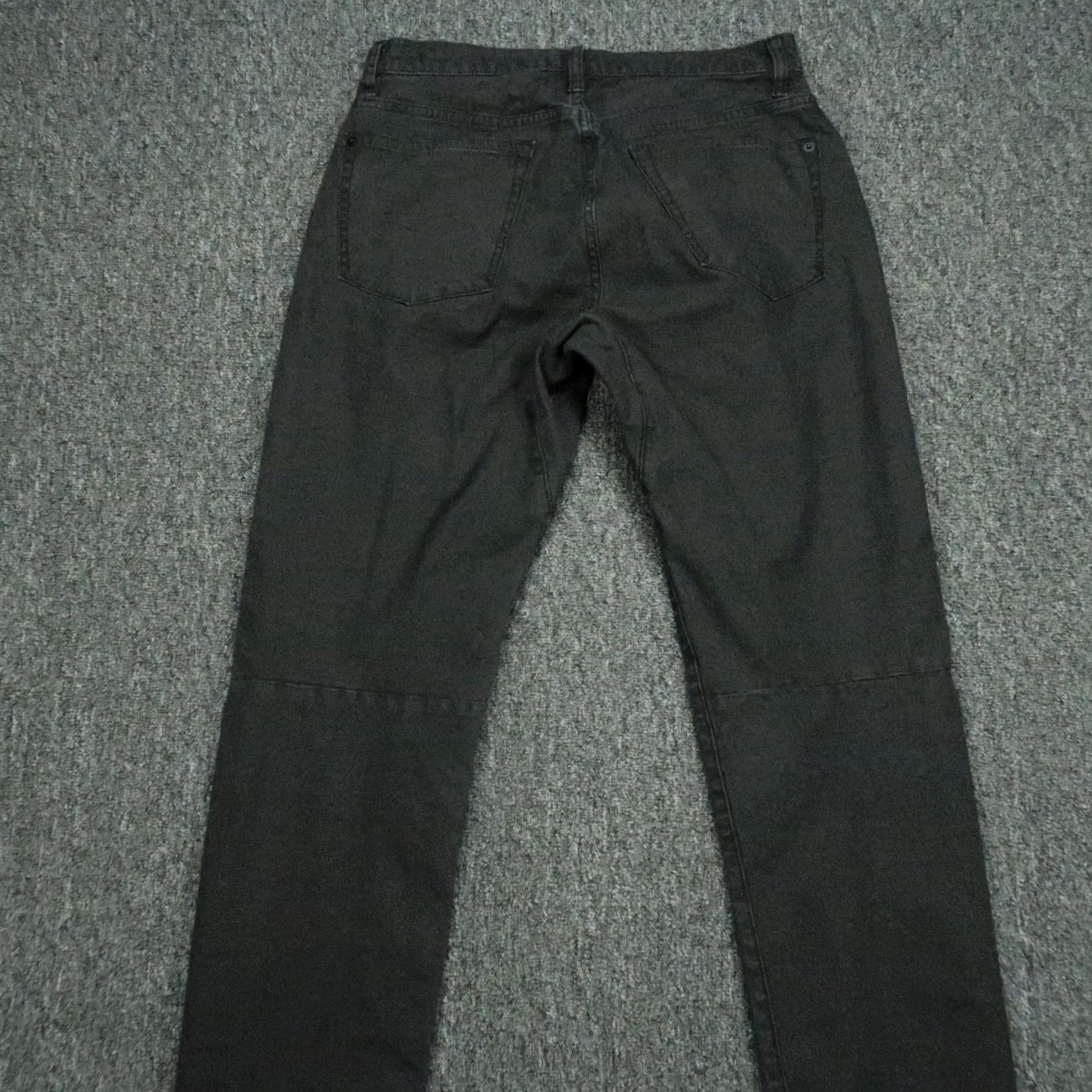 Vintage Proof Pants 29x30 Black Rover 5 Pocket Straight Stretch Chino Men Size 29 Black Proof Pants Mens Straight 5-Pocket Denim Trousers Size US 29 - 5 Thumbnail