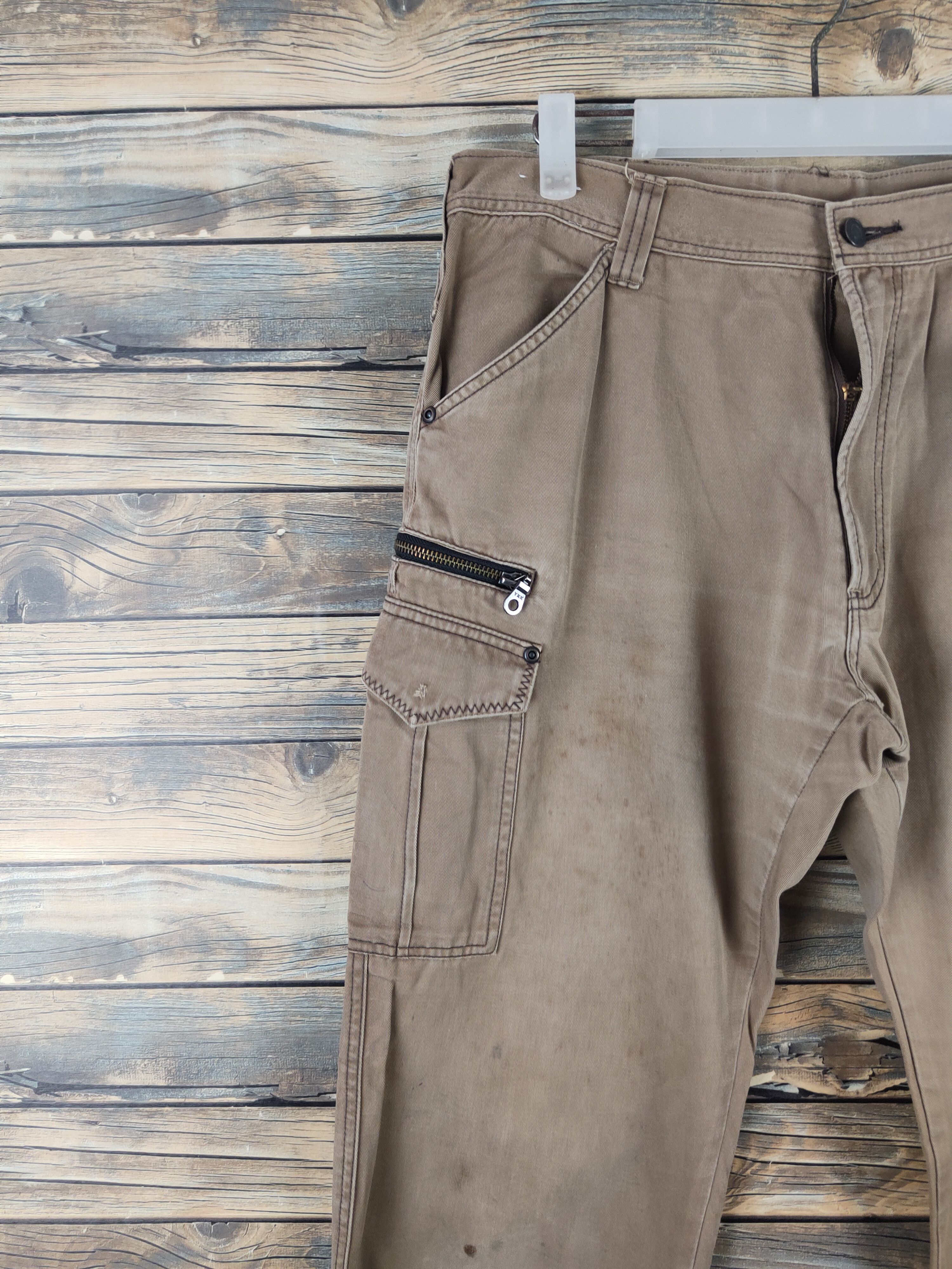 Japanese Brand DL GW Beige Multipocket Cargo Pants #46-256T Size US 32 / EU 48 - 3 Thumbnail