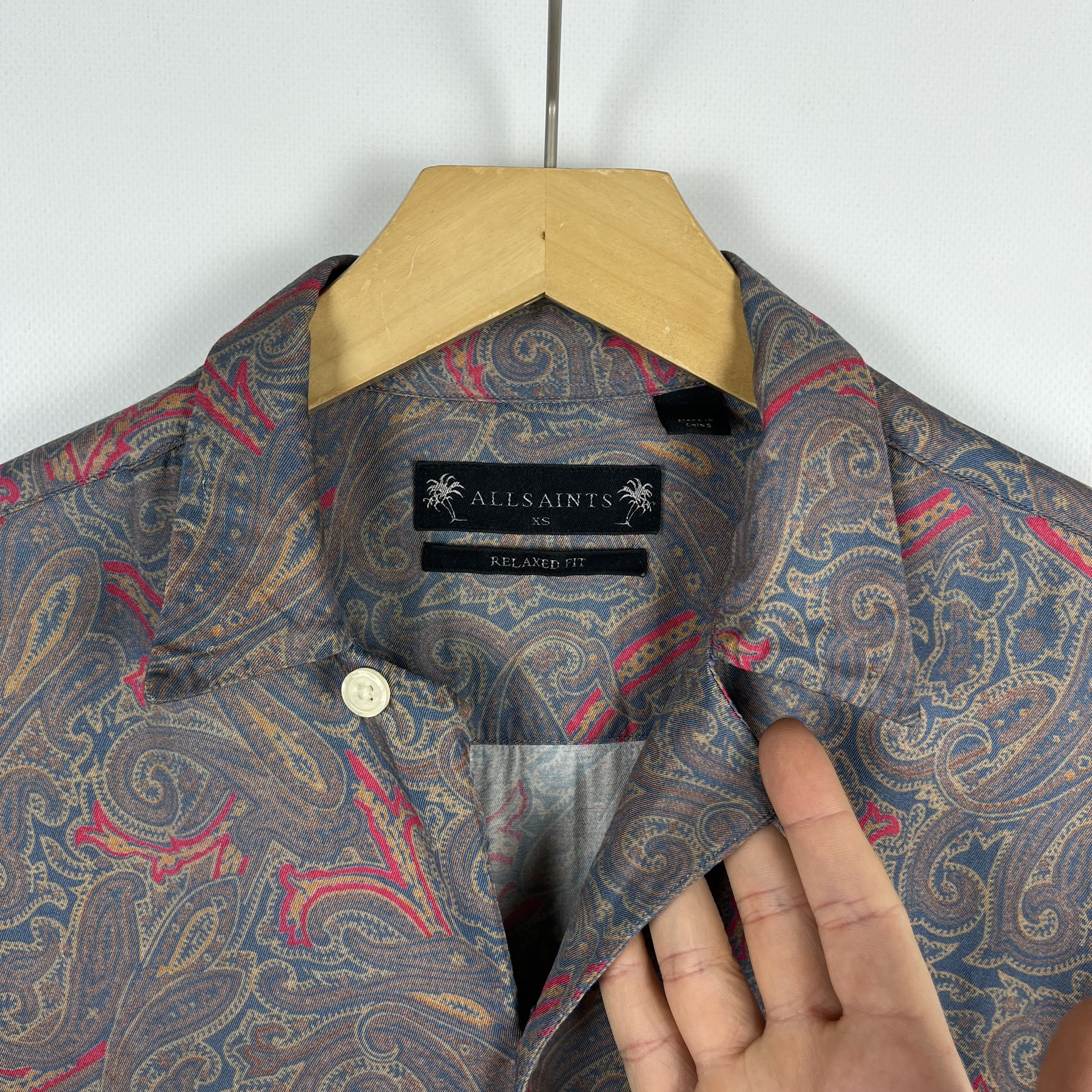 Allsaints AllSaints Oslo Paisley Crazy Art SS Button Up Shirt Size US XS / EU 42 / 0 - 10 Thumbnail