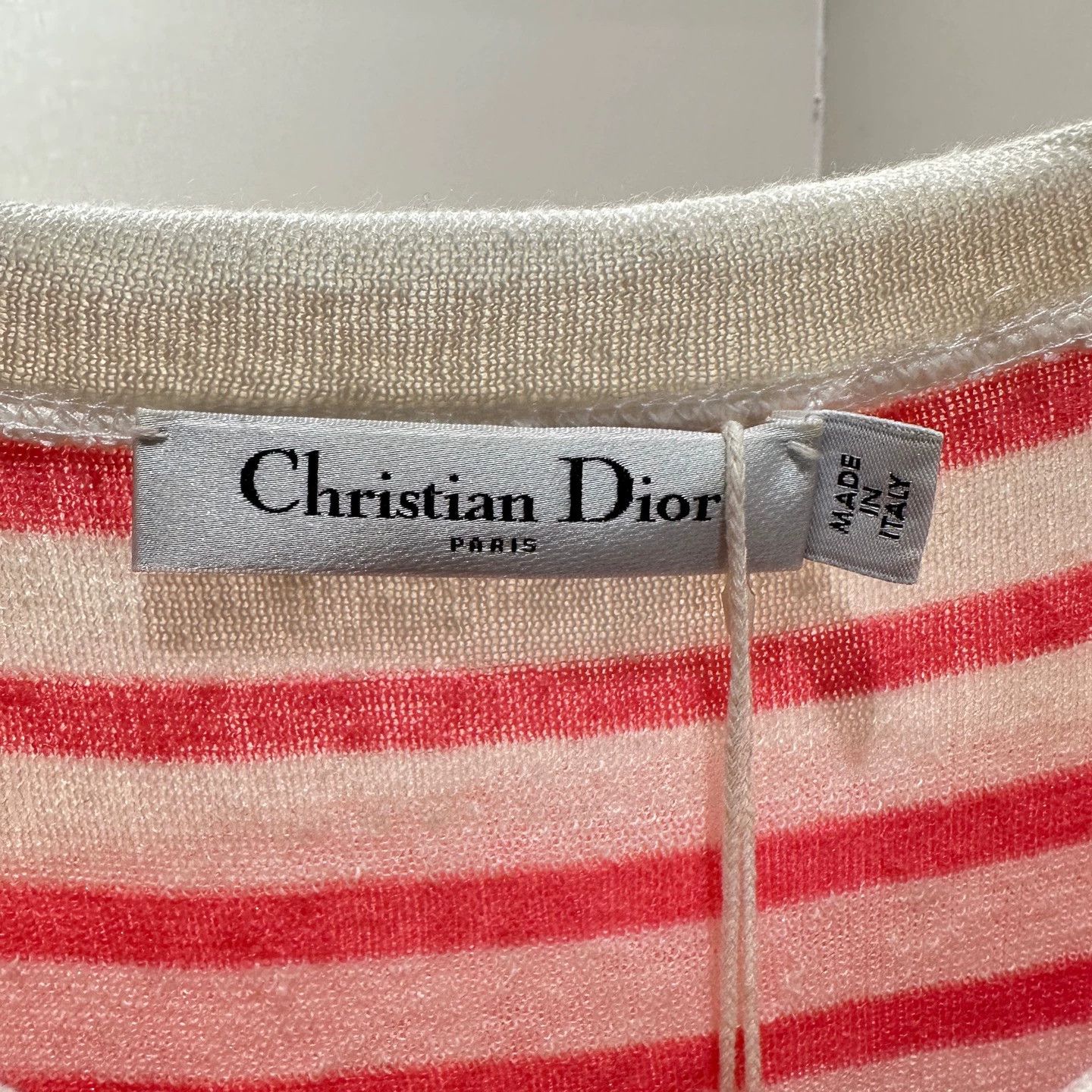 Christian Dior Monsieur Dior apr777 striped navy collar logo knit linen 40 Size M / US 6-8 / IT 42-44 - 3 Thumbnail