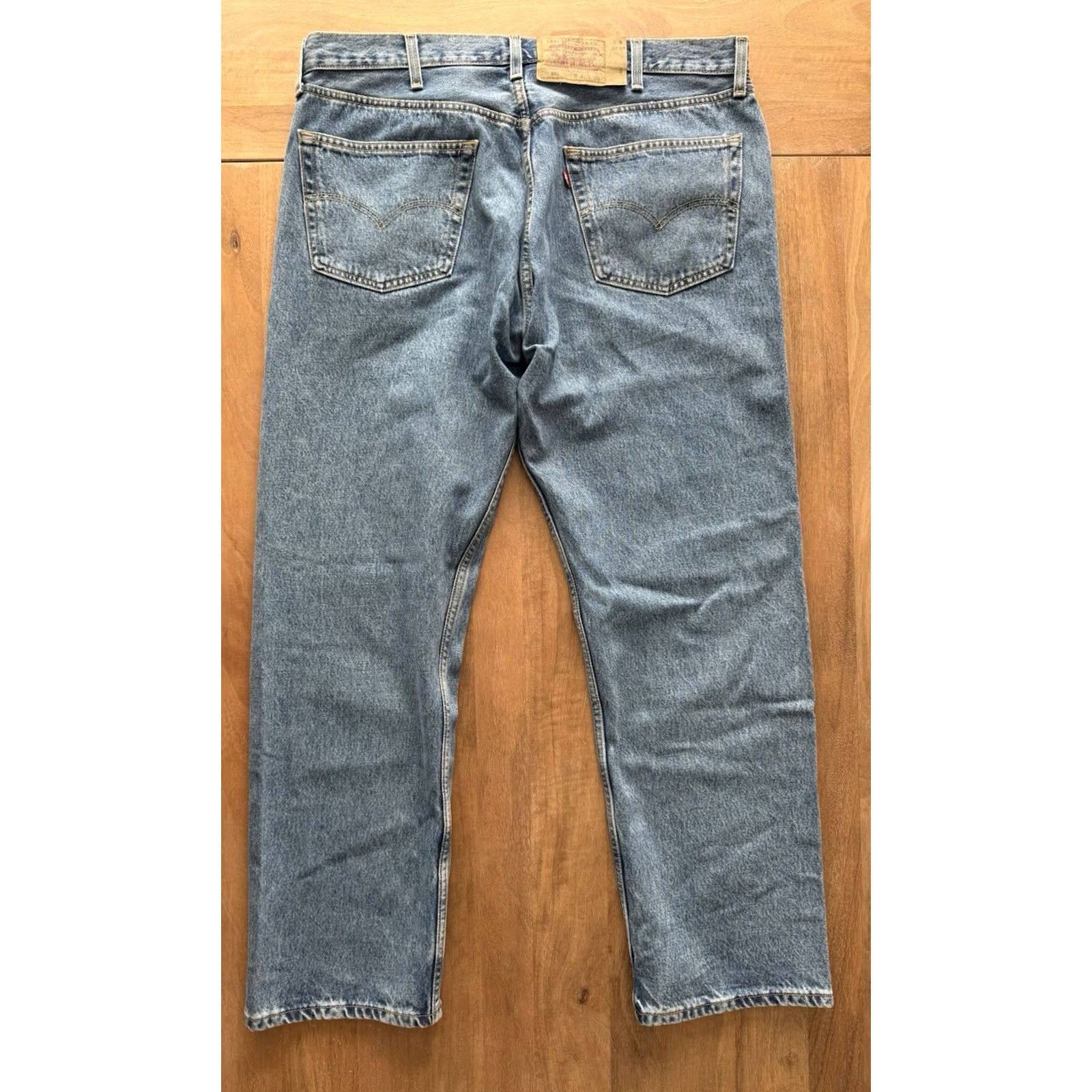 Levi's Levi's 501 Jeans Mens Regular Fit 40x29.5 Denim Blue Button Fly Vintage 90s Style City Hip Hop Logo Size US 40 / EU 56 - 2 Thumbnail