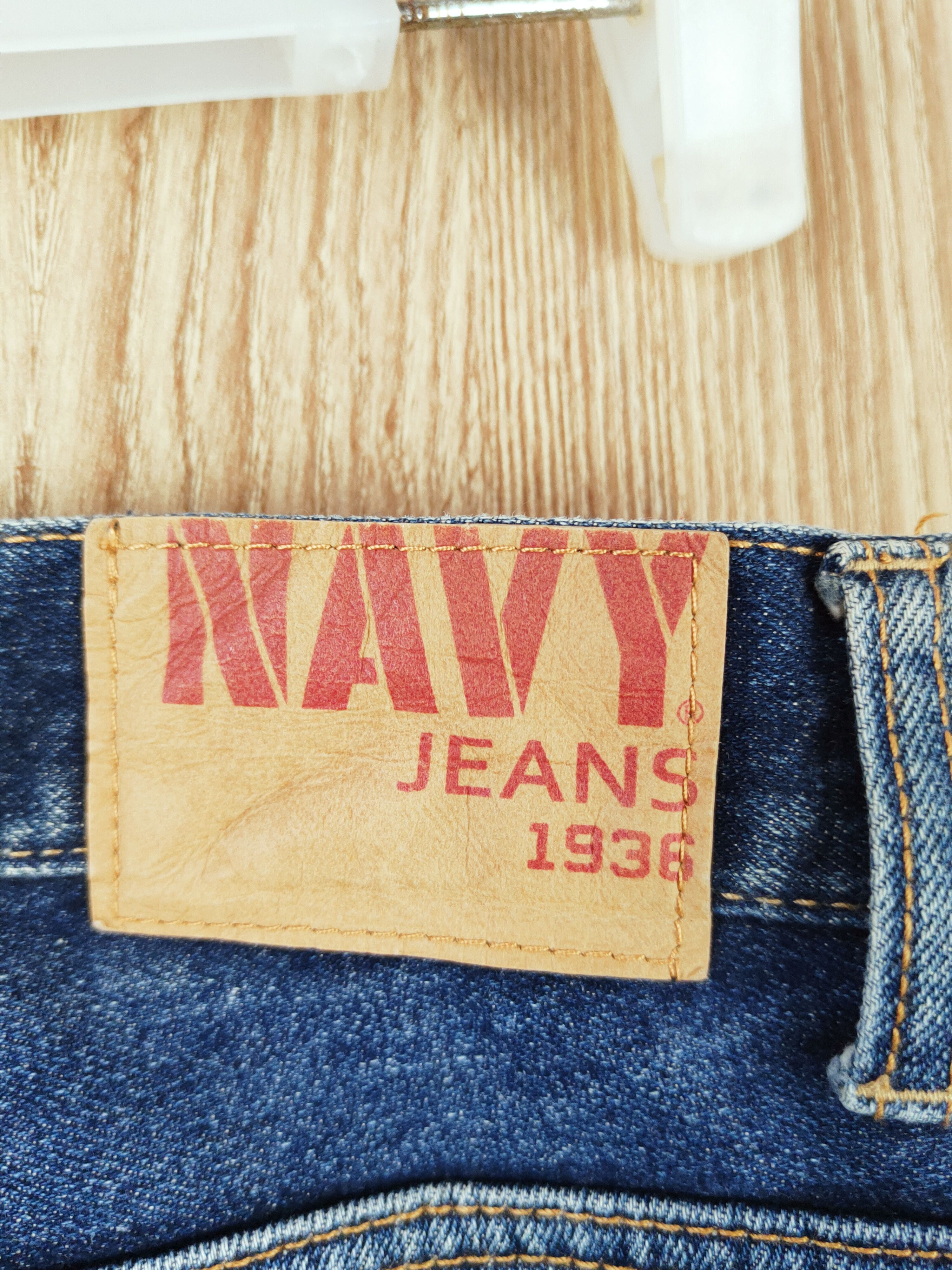 Japanese Brand Navy Dark Blue Distressed Ripped Jeans #W608 Size 30" / US 8 / IT 44 - 7 Thumbnail