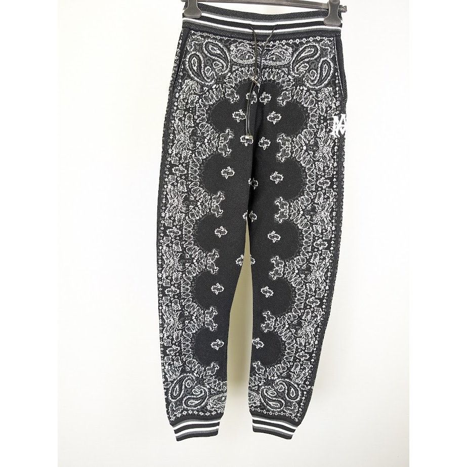 Amiri o1rshd1 Q:2 / Bandana B-Ball Sweatpants & Joggers Black/Grey Size US 32 / EU 48 - 2 Thumbnail