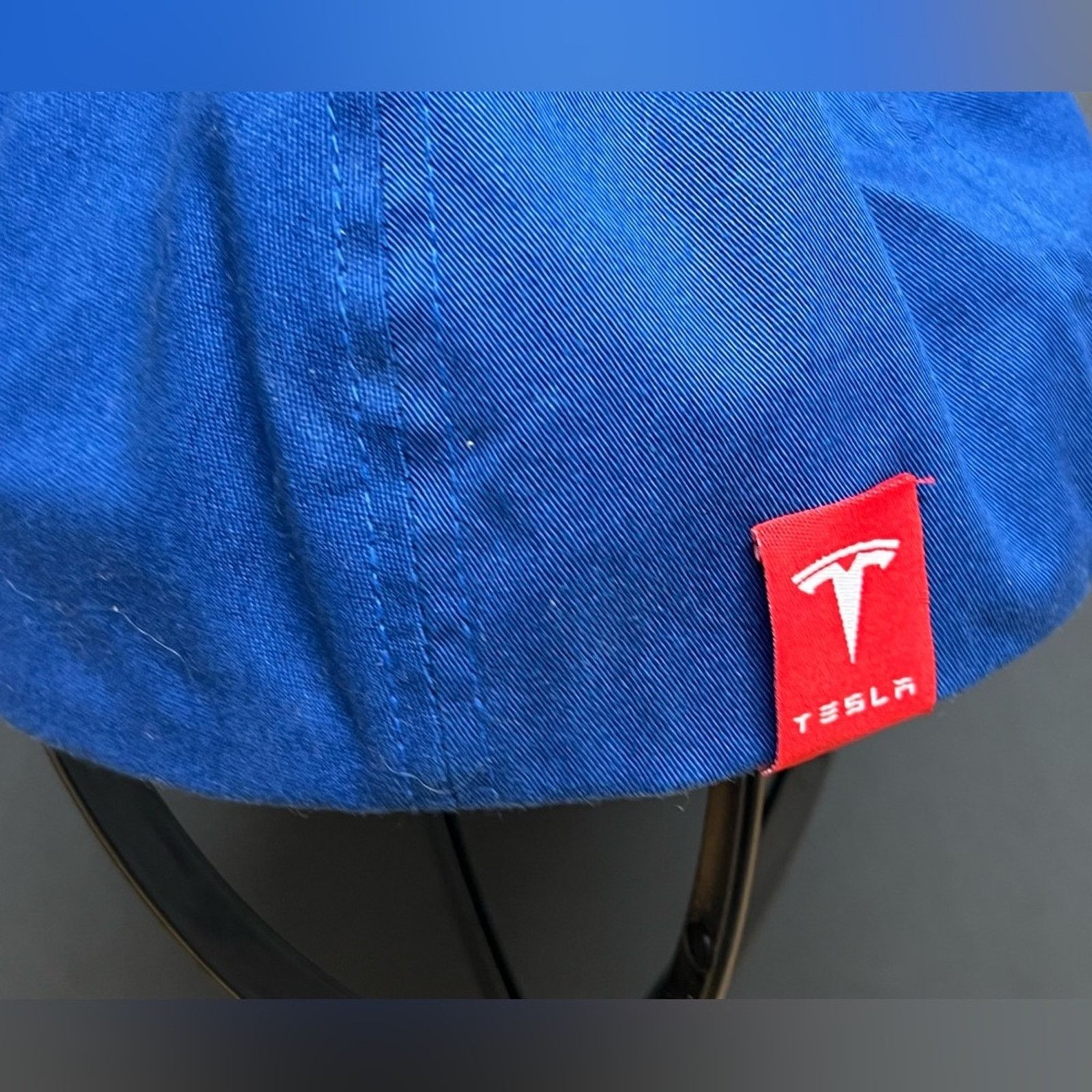 A-Flex Official Logo Hat Tesla Blue Flexfit Cap Embroidered L/XL Size ONE SIZE - 5 Thumbnail