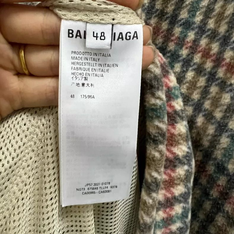 Balenciaga Balenciaga Double Hook Plaid Embroidered Jacket Size US M / EU 48-50 / 2 - 4 Thumbnail