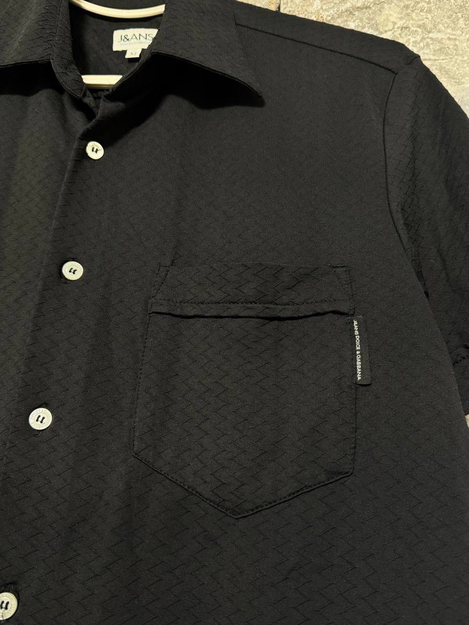 Dolce & Gabbana Dolce & Gabbana Black Short Sleeve Shirt Size US M / EU 48-50 / 2 - 2 Thumbnail