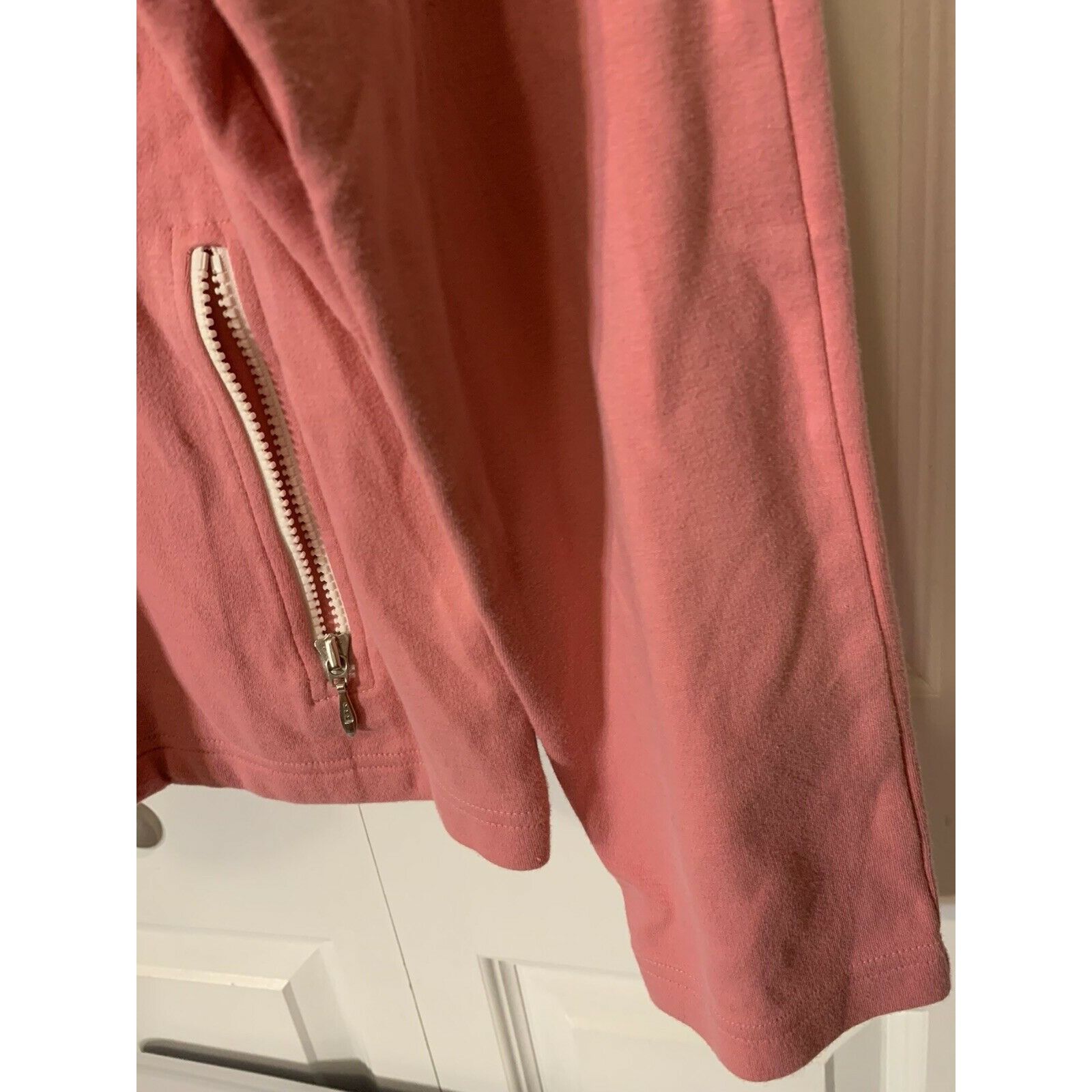 Boston Proper BOSTON PROPER Sz L Black Cotton Windbreaker Full Zip Pink St Size L / US 10 / IT 46 - 5 Thumbnail