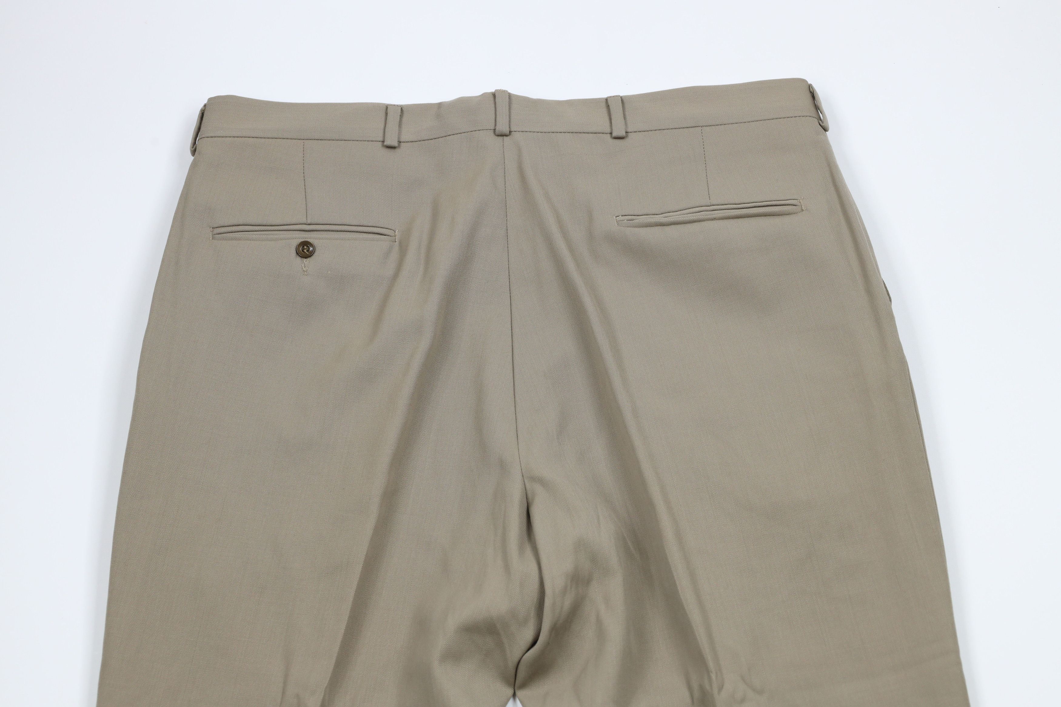 Vintage Vintage 70s Streetwear Wool Bell Bottoms Chino Pants Beige Size US 36 / EU 52 - 12 Thumbnail