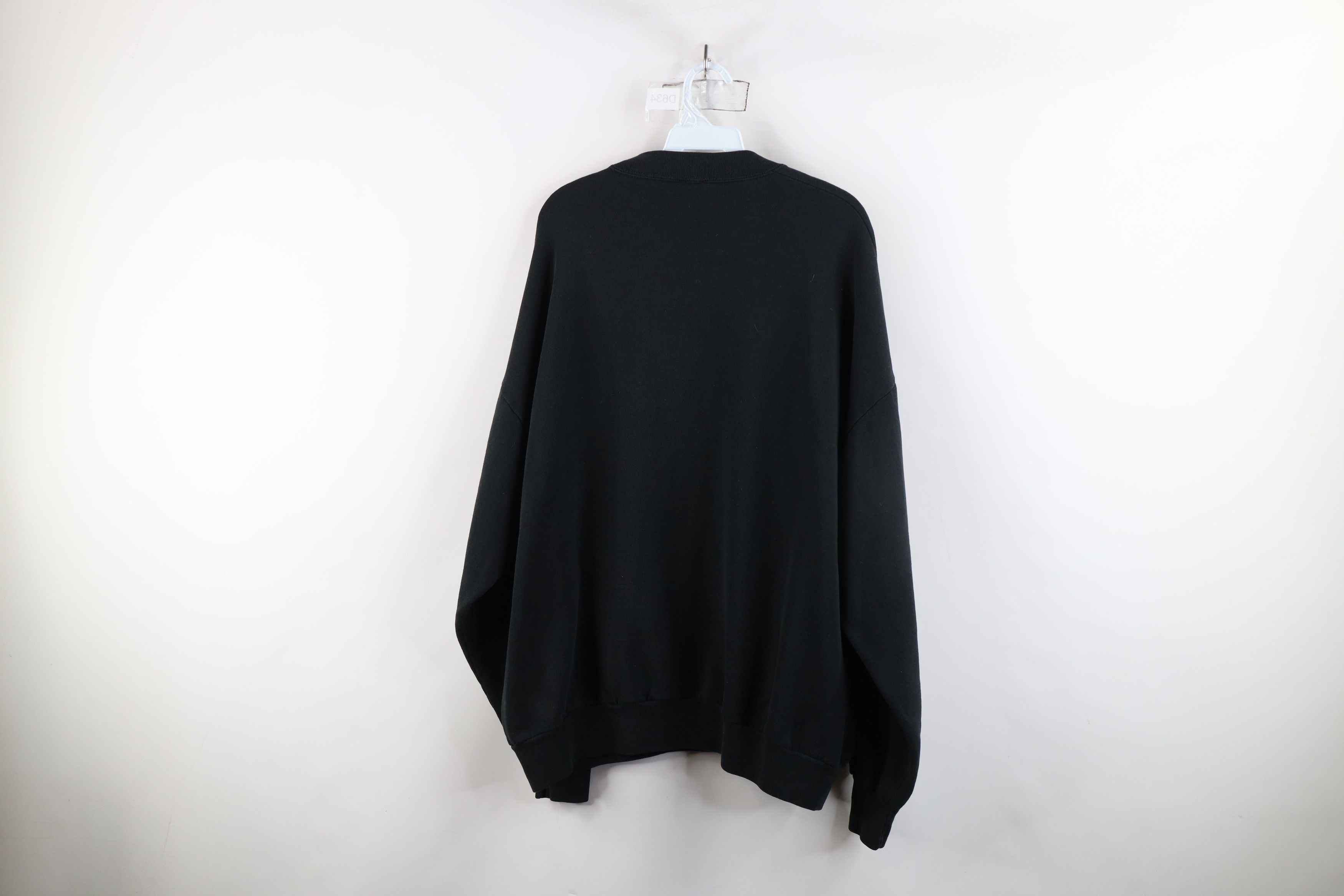 Vintage Vintage 90s Streetwear Blank Crewneck Sweatshirt Black Size US XXL / EU 58 / 5 - 9 Thumbnail