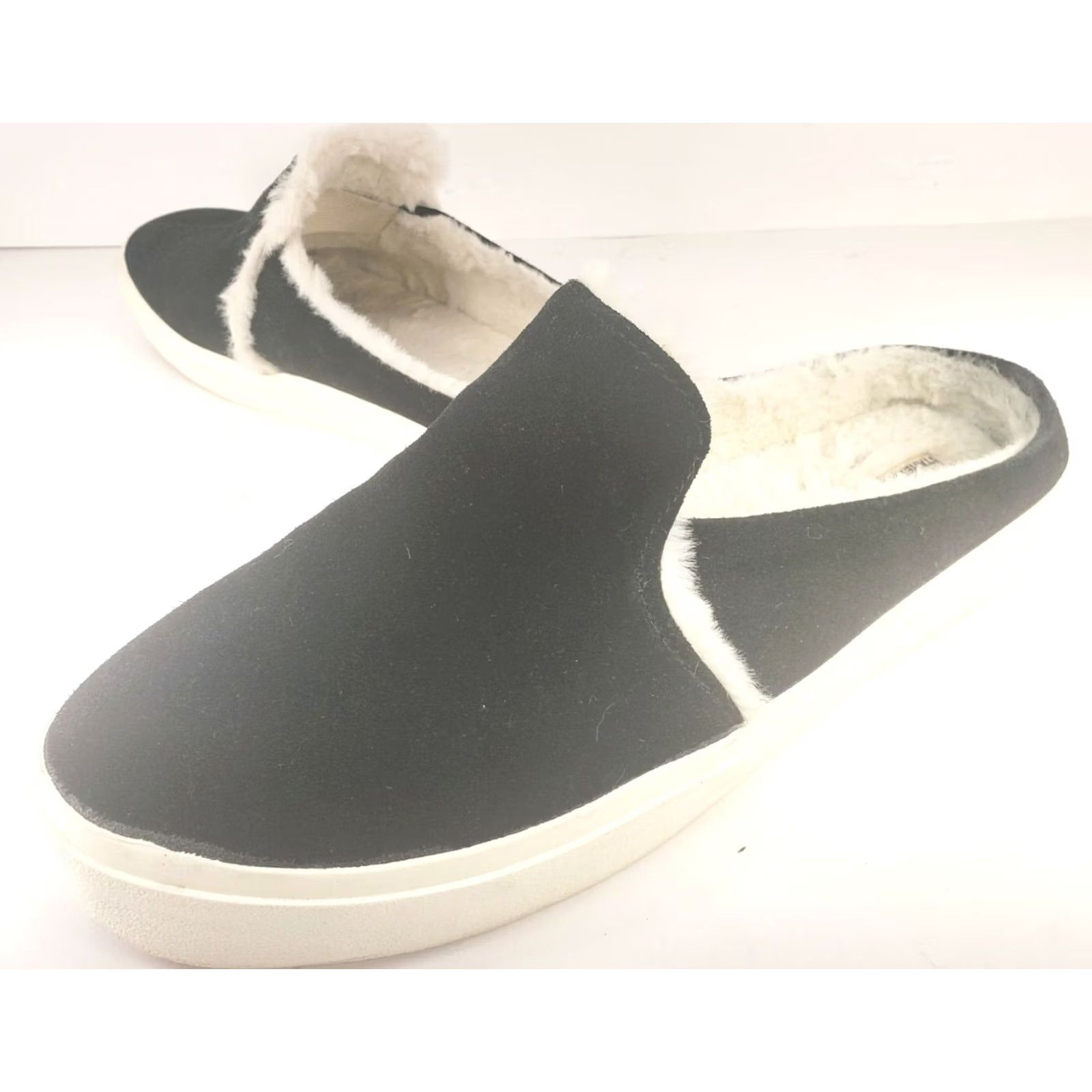 Vintage Staheekum Women’s Genuine Leather Suede Slip On Camp Mule Sneaker Black 10 Shoes Mens No? Size US 10 / IT 40 - 2 Thumbnail