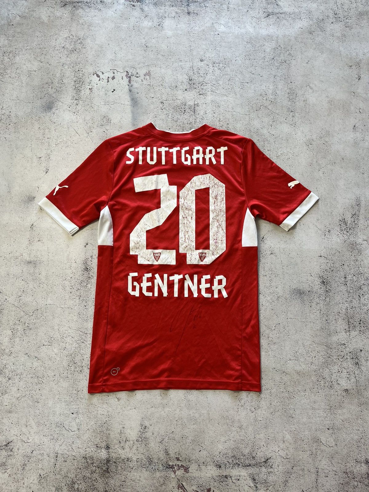 Puma Puma Stuttgart Away 2012/2014 Soccer Jersey 20 Gentner Sz S Size US S / EU 44-46 / 1 - 6 Thumbnail