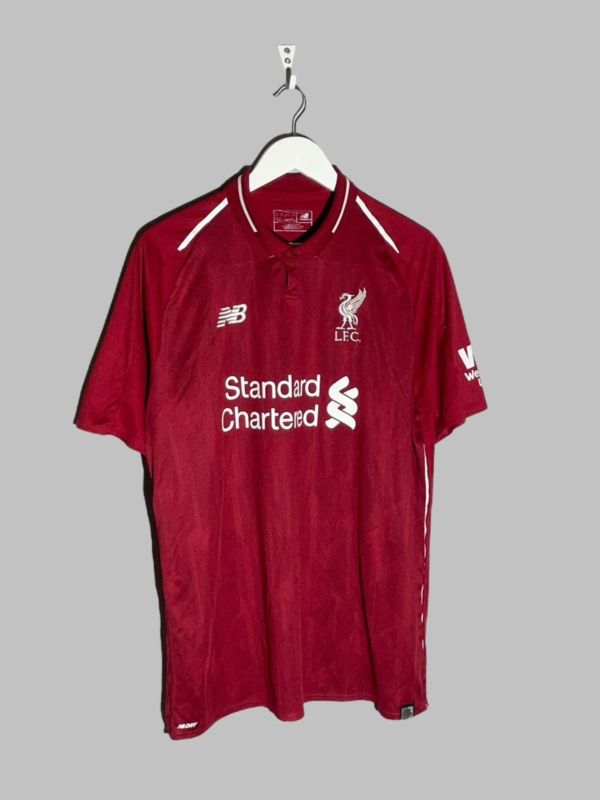 New Balance #11 Salah Liverpool New Balance 2018/19 Home Football Shirt Size US XL / EU 56 / 4 - 3 Thumbnail