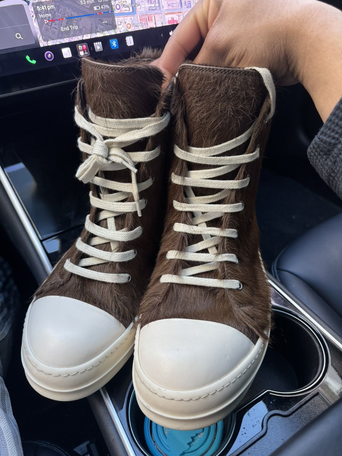 Rick Owens Rick Owens Lido Pony Hair High-top Ramones Size US 9.5 / EU 42-43 - 1 Thumbnail