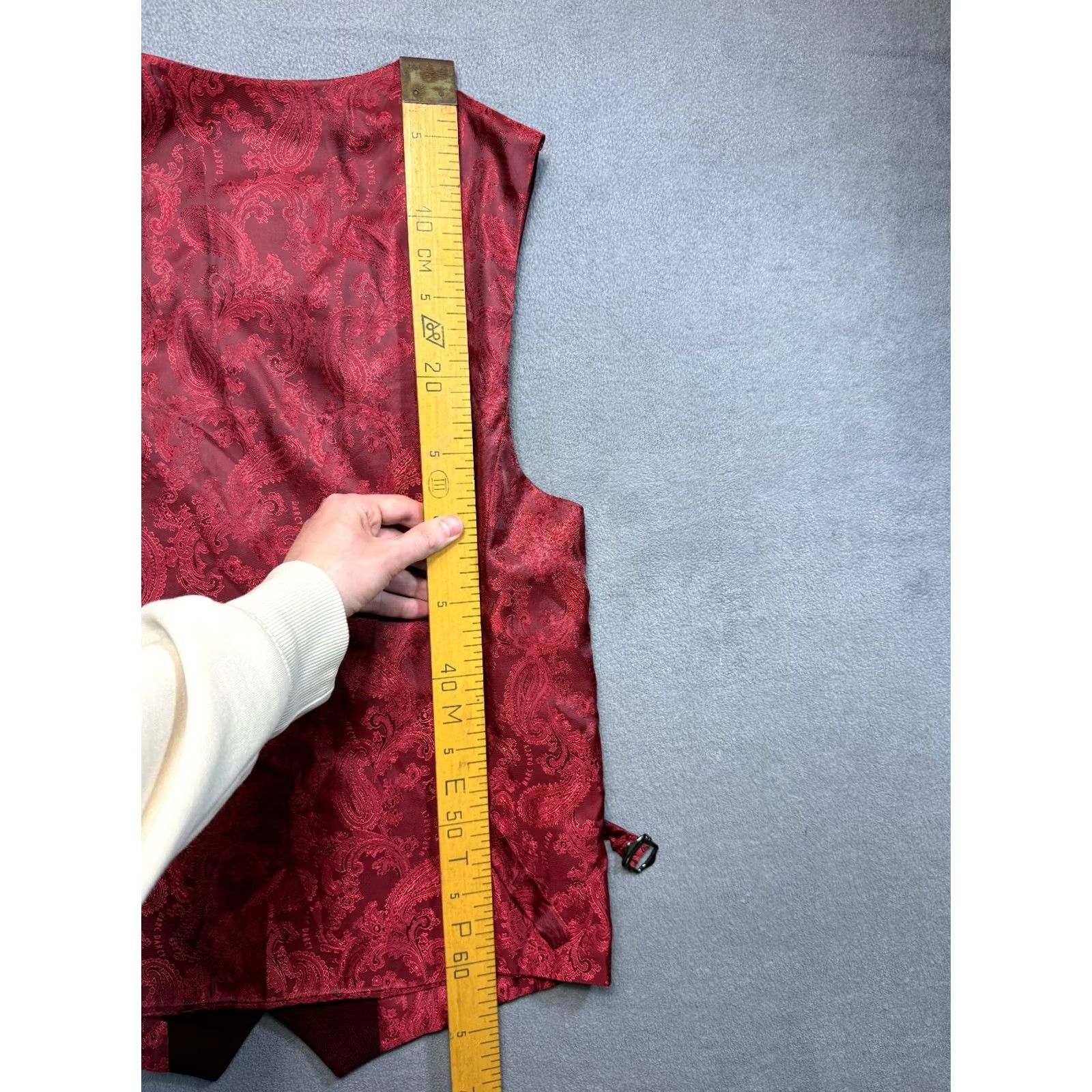 Marcs Marc Darcy Kelvin Red Paisley Vest Waistcoat Mens 38 Suit Gilet Vest Style 3 Piece Mens Size 38 Red Paisley Pattern Shirtless? Size US XXS / EU 40 - 3 Thumbnail