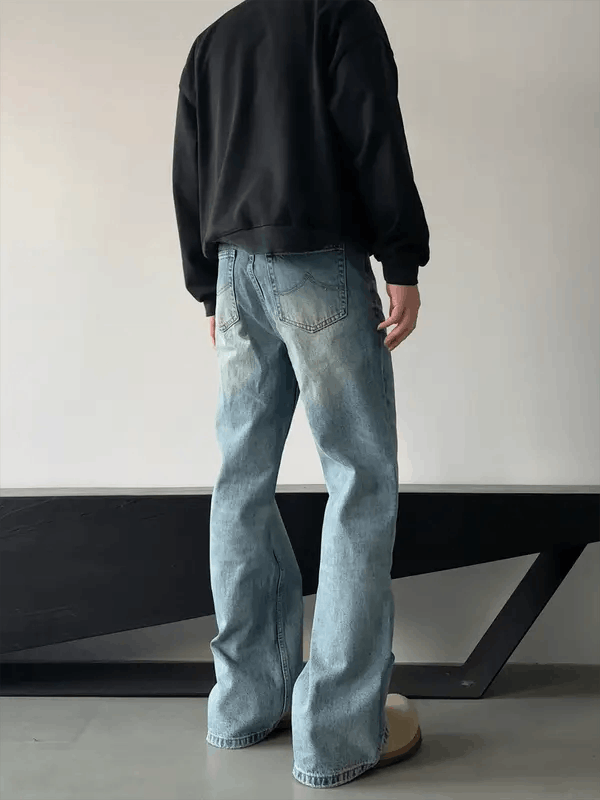 Jean Fukuoka x Jyoge Blue Flare Jeans, Wide Leg Jeans Size US 30 / EU 46 - 3 Thumbnail