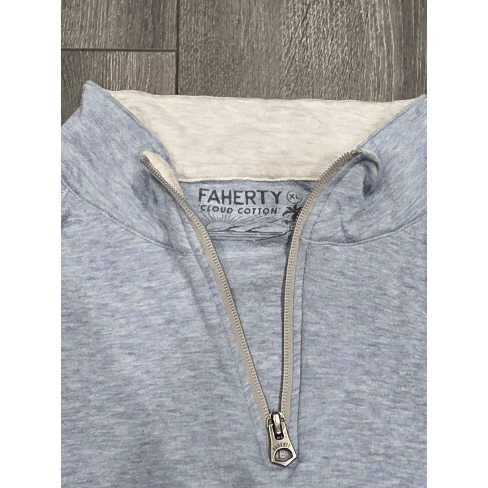 Faherty Faherty Pima Cotton Quarter Neck Pullover Sweater XL A003200 Size US XL / EU 56 / 4 - 3 Thumbnail