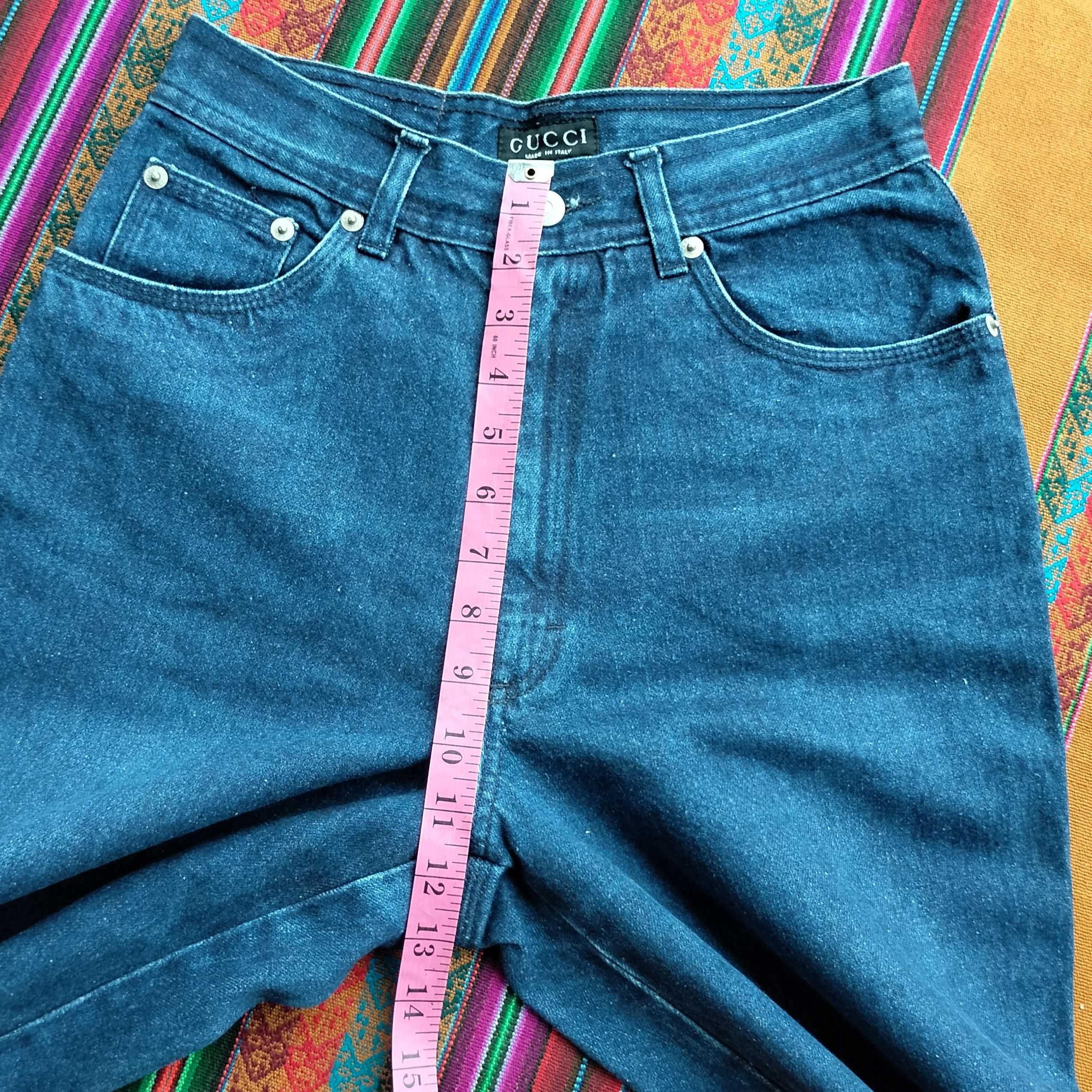 Gucci Gucci Tom ford era embrodery logo back pocket denim Size 26" / US 2 / IT 38 - 18 Thumbnail