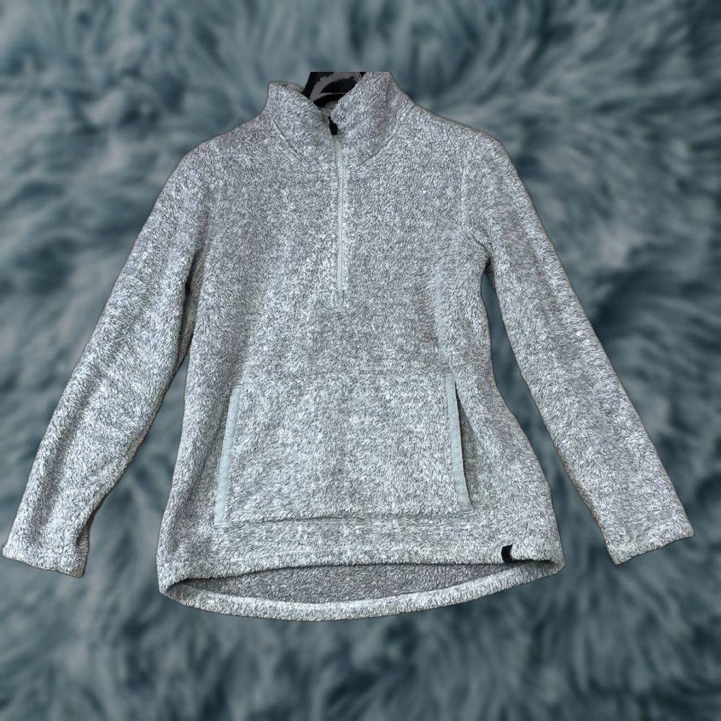 Vintage L.L. Bean Women’s Half Zip Jacket Gray Fleece Pockets Long Sleeve Pullover M Winter Women 1/2 Zip Size M / US 6-8 / IT 42-44 - 1 Thumbnail
