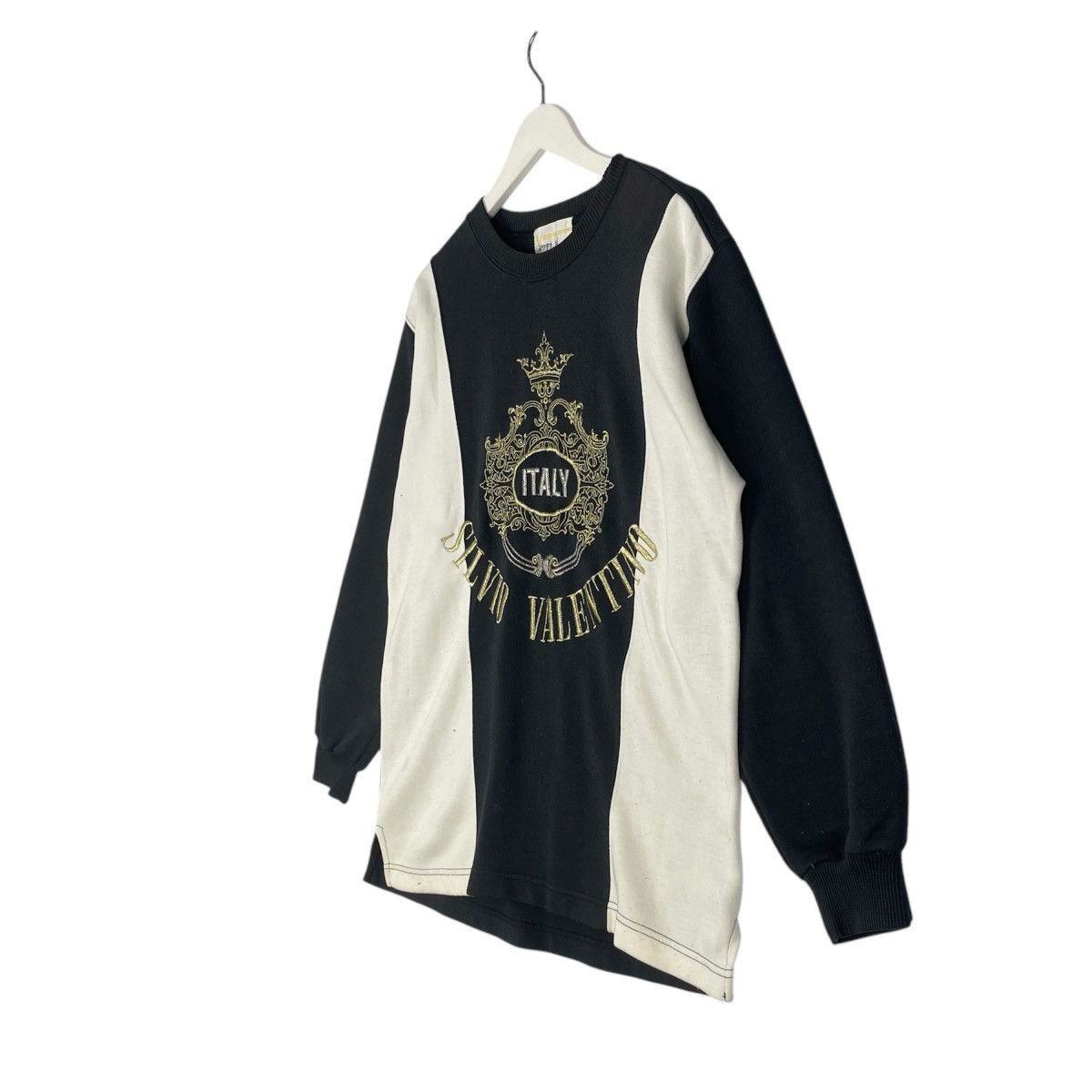 Designer × Vintage Vintage Hoodie/sweater SILVIO VALENTINO ITALY BIG LOGO Size US S / EU 44-46 / 1 - 2 Thumbnail