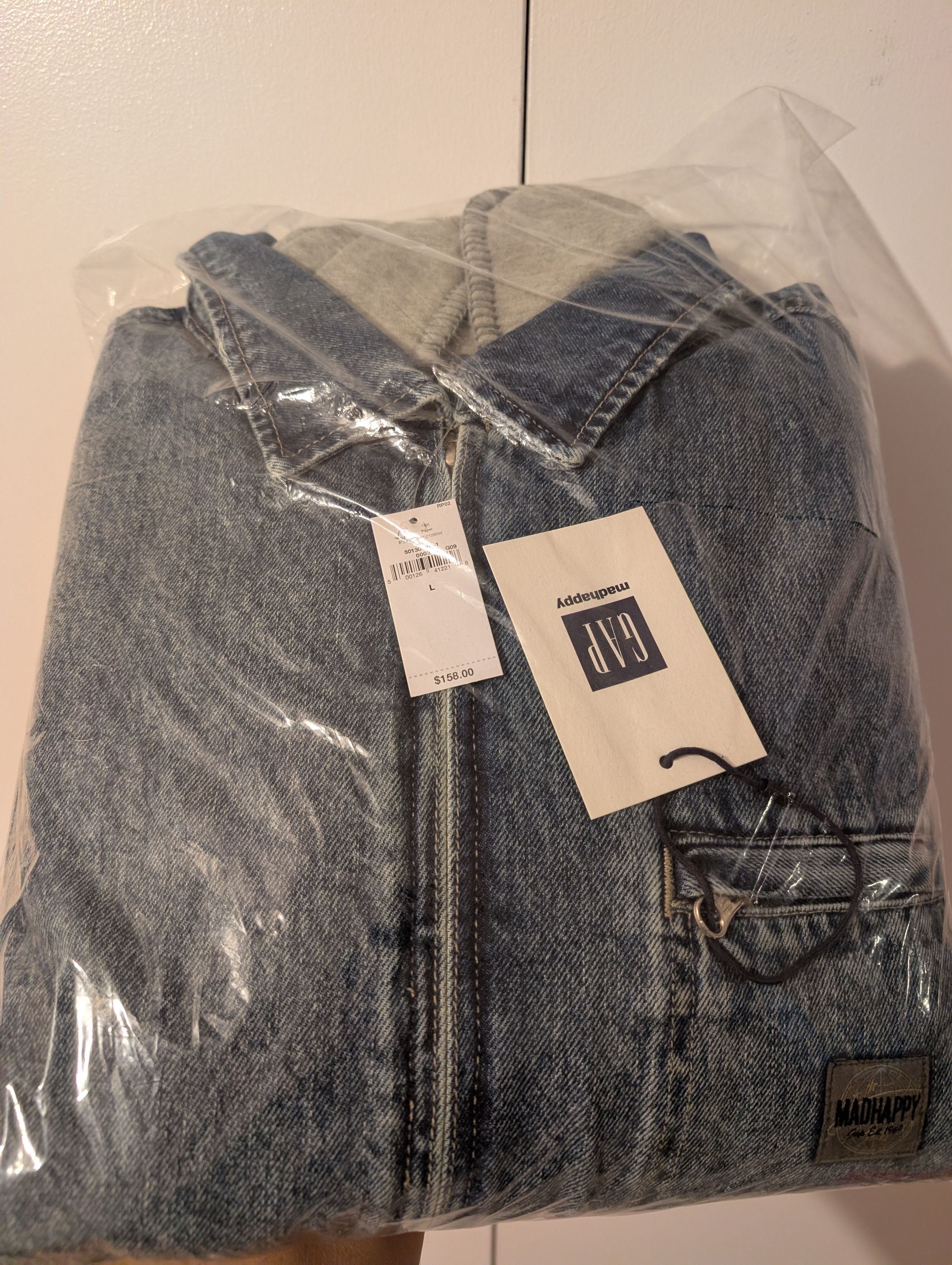 Gap × Madhappy Gap x MadHappy Hooded Workwear Denim Fleece Jacket Size US L / EU 52-54 / 3 - 1 Thumbnail
