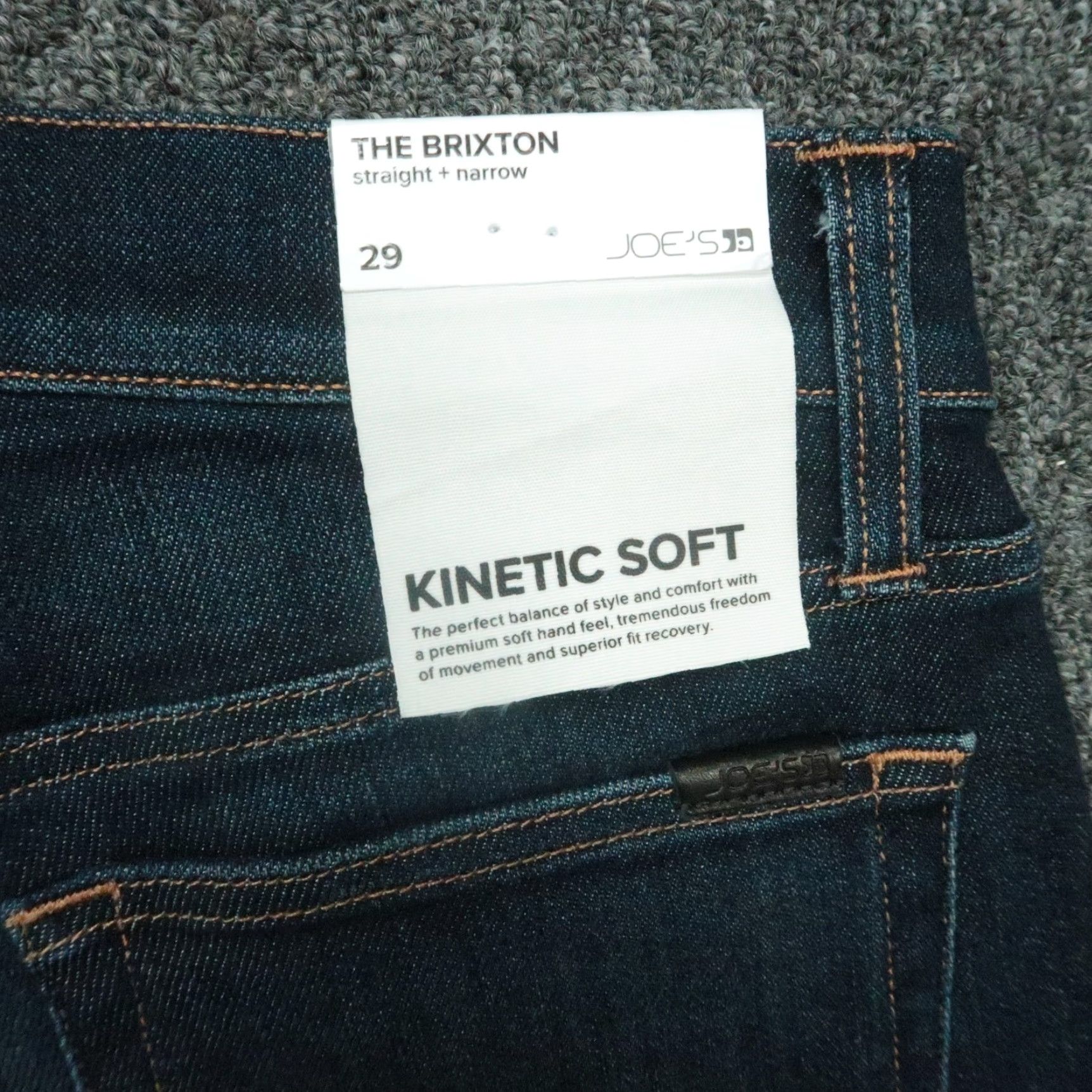 Vintage VINTAGE? No — Joe's Jeans Men 29x34 Blue The Brixton Straight Narrow Kinetic Soft Denim NWT Jeans Size US 29 - 5 Thumbnail