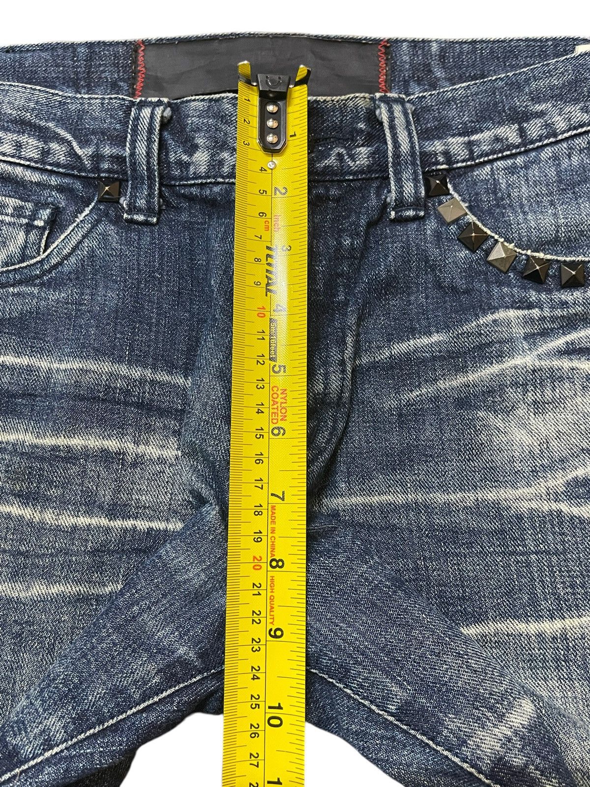 semanticdesign Japan Semantic Design Claw Mark Wash Distress Skull Studded Size US 31 - 17 Thumbnail
