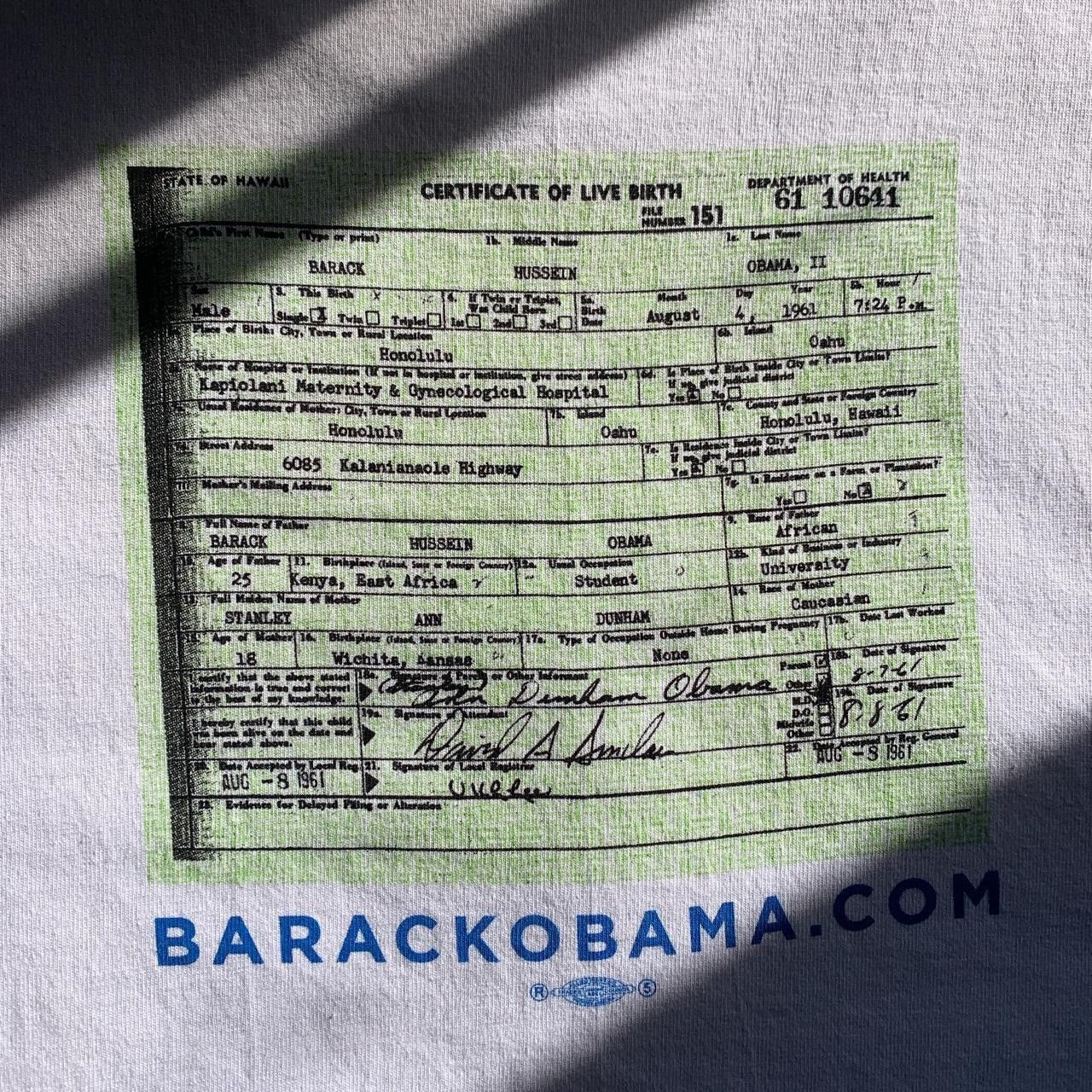 Other Barack Obama Birth Certificate Tee Size US L / EU 52-54 / 3 - 4 Thumbnail