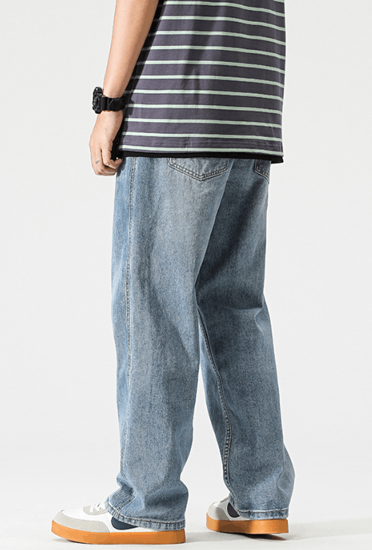 Japanese Brand × Jean Japanese trendy straight light-colored retro wide-leg jeans Size US 32 / EU 48 - 4 Thumbnail
