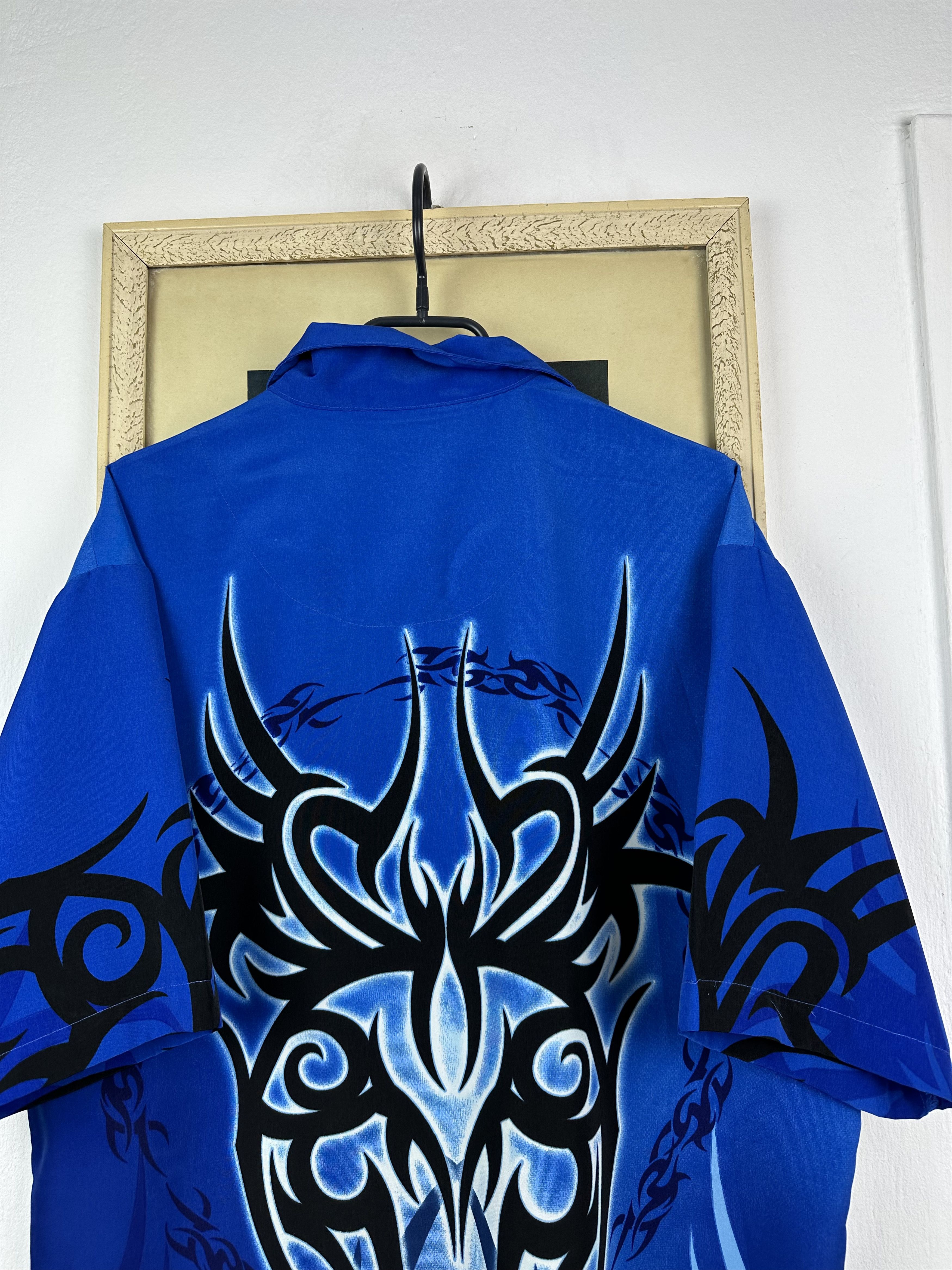Vintage Vintage Y2k No Boundaries Shirt Button Up Flames Blue Rare Size US M / EU 48-50 / 2 - 7 Thumbnail