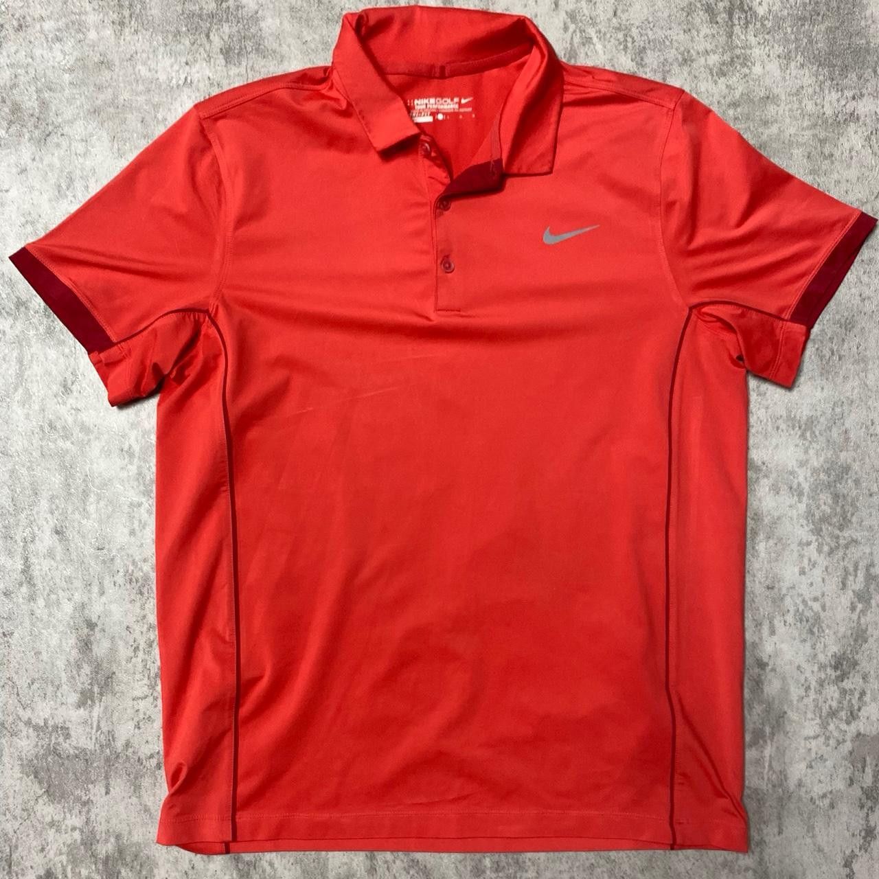 Nike Nike red and grey golf polo shirt #golfswag Size US L / EU 52-54 / 3 - 1 Thumbnail