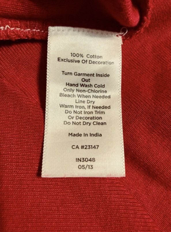 Talbots Talbots Red Ruffle-Trim V-Neck Top – 3/4 Sleeve – Size L Size L / US 10 / IT 46 - 4 Thumbnail