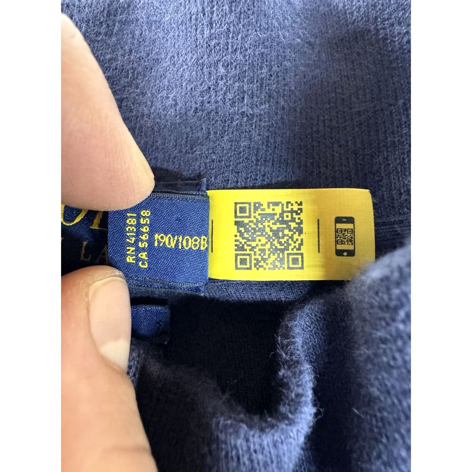 Polo Ralph Lauren Polo Ralph Lauren Blue Estate-Rib Cotton 1/4 Zip Pullover Flesh Pony XXL Mens Size US XXL / EU 58 / 5 - 4 Thumbnail