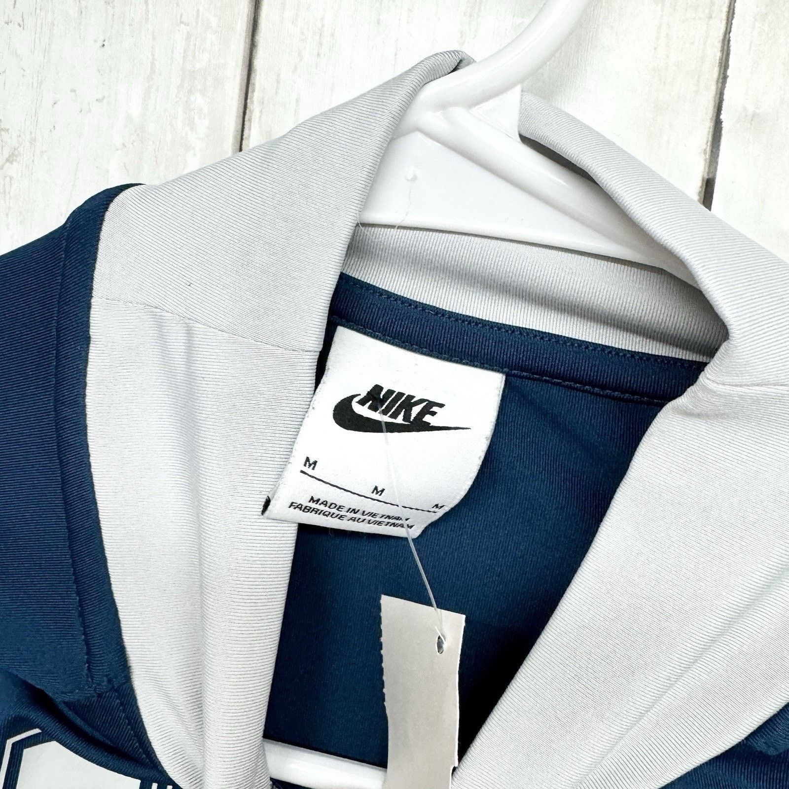 Nike Nike Sweater MD Long Sleeve Crop Graphic Logo Blue Mock Neck Size M / US 6-8 / IT 42-44 - 2 Thumbnail