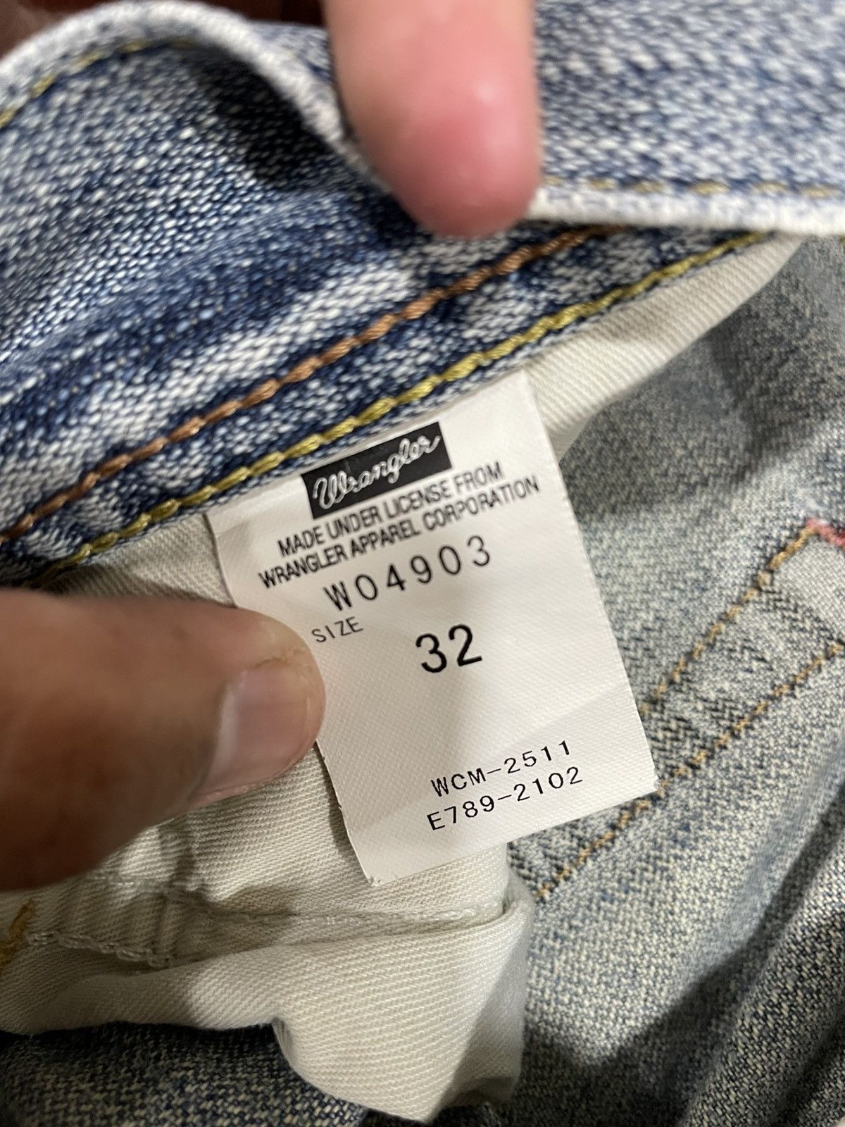 Japanese Brand Wrangler Vintage Distressed Wide Leg Jeans Y2K Grunge Size US 32 / EU 48 - 11 Thumbnail