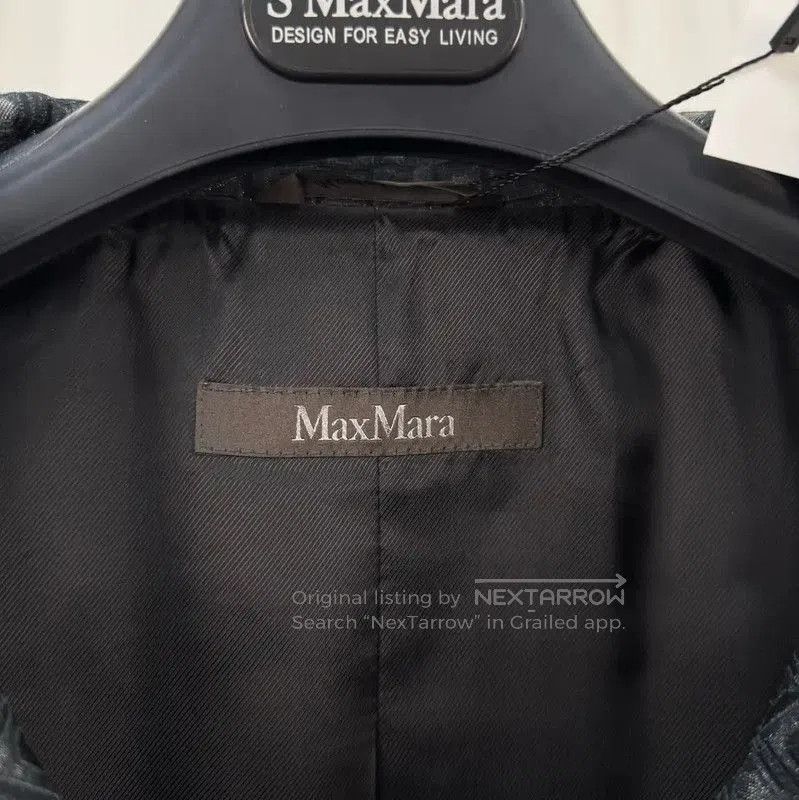 Max Mara MaxMara Black Cotton Blend Mid-Length Coat . Size S / US 4 / IT 40 - 5 Thumbnail