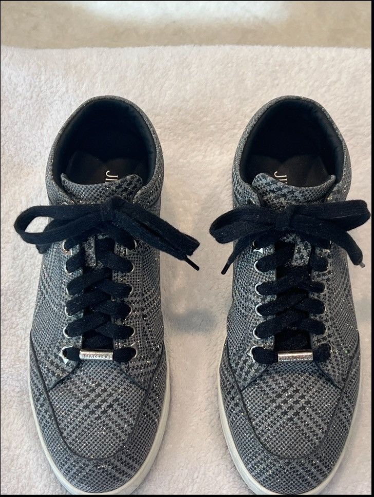Jimmy Choo Jimmy Choo Glitter Sneakers Woman’s Size 37 1/2 Size US 7.5 / IT 37.5 - 1 Thumbnail