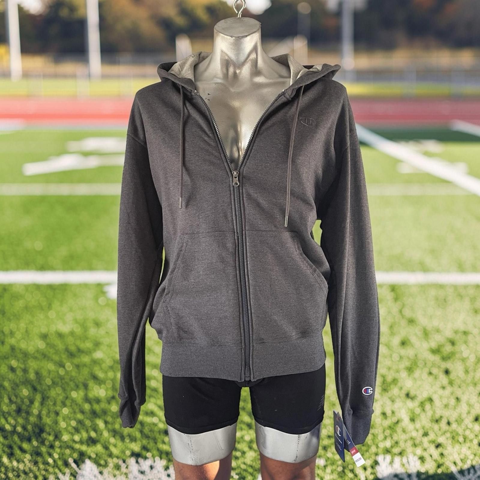 Champion Champion Gray Athletic Hoodie NWT size M Size ONE SIZE - 1 Thumbnail