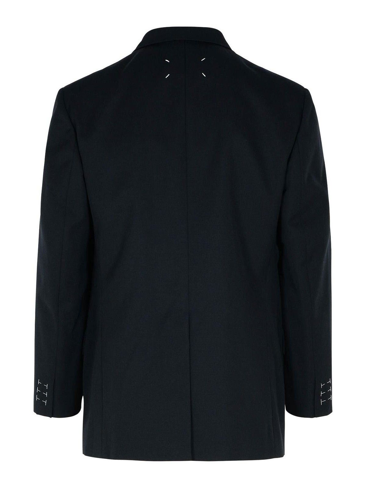 Maison Margiela o1loc1c1125 Virgin Wool Blazer in Blue Size US M / EU 48-50 / 2 - 2 Thumbnail